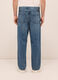 Jeans 5 tasche baggy fit in denim di cotone uomo_1