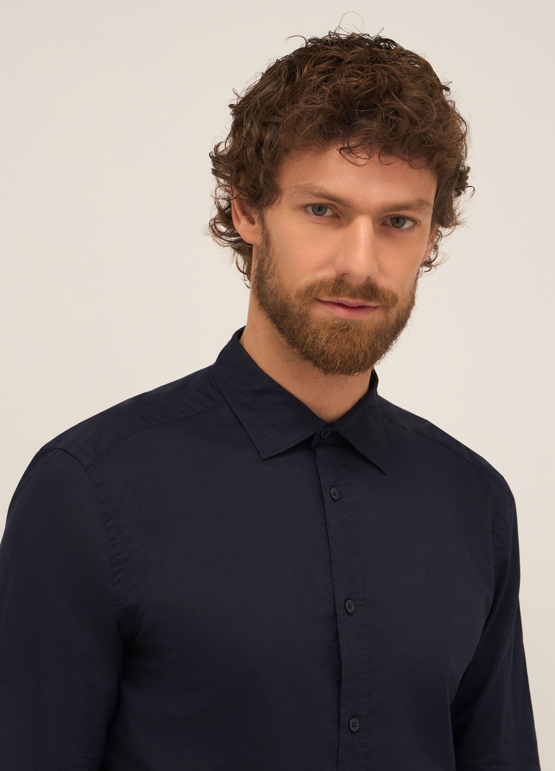 Camicia regular fit in puro cotone uomo_2