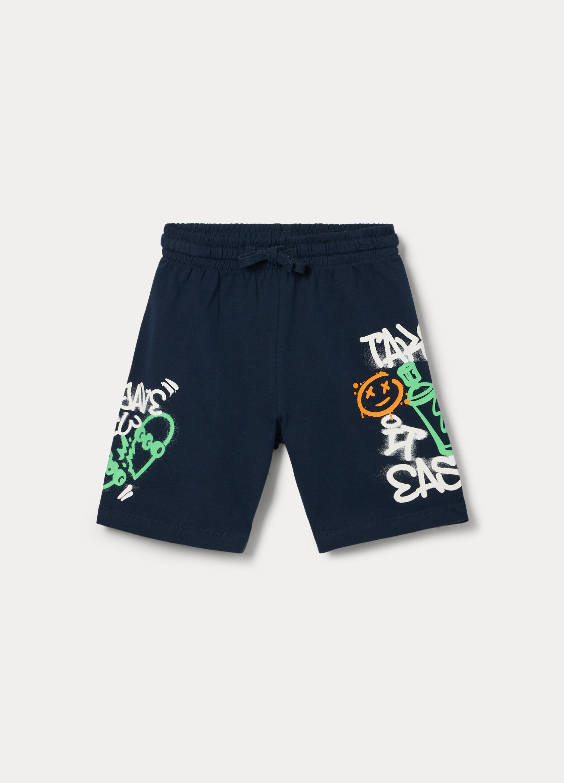 Shorts in french terry di puro cotone bambino_0