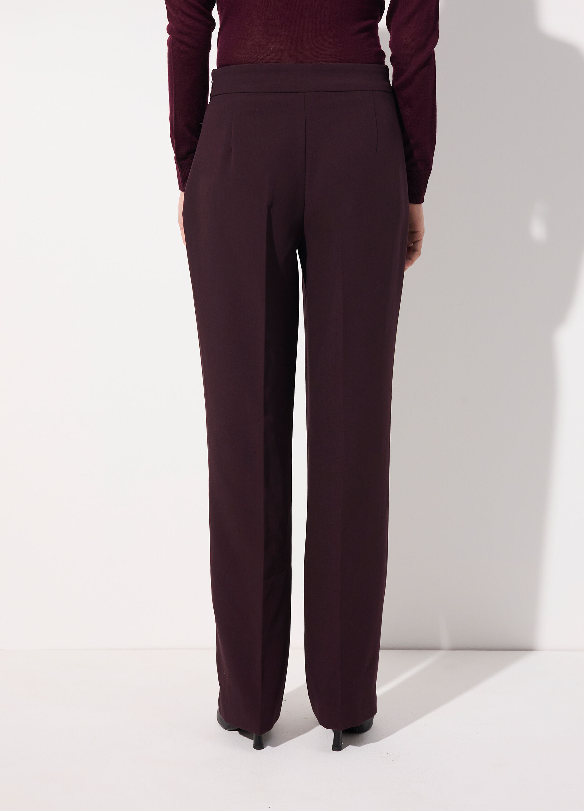 Pantalone dritto in misto viscosa donna_2