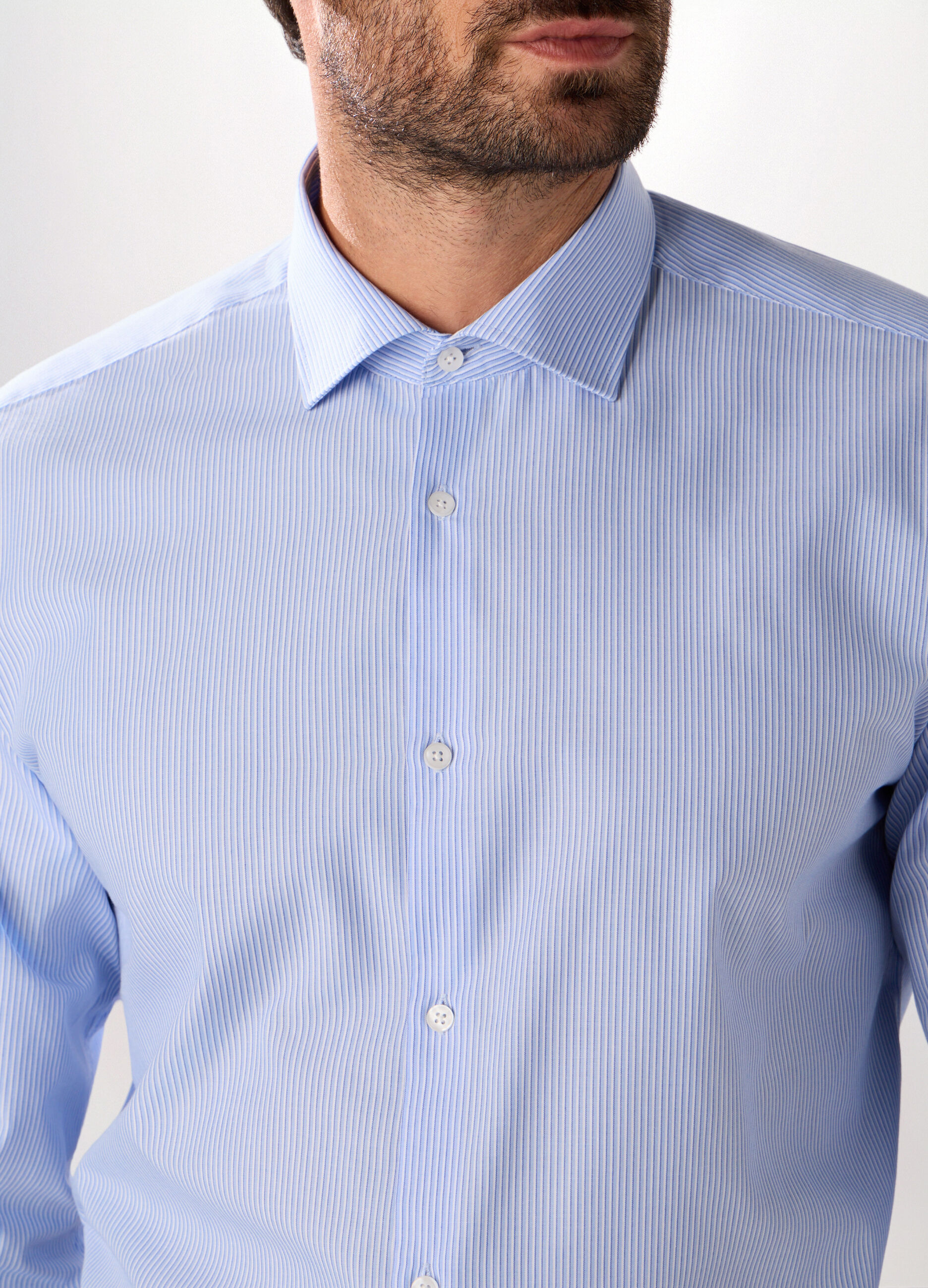 Camicia regular fit con micromotivo uomo_2
