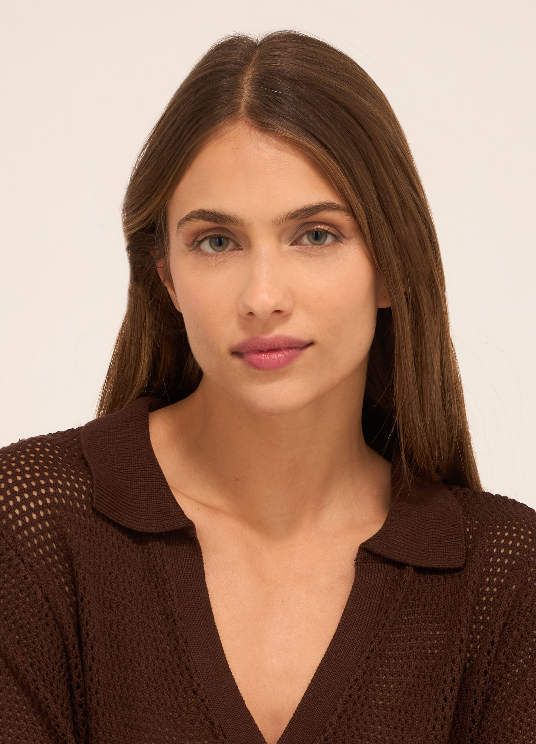Polo in tricot traforata donna_2