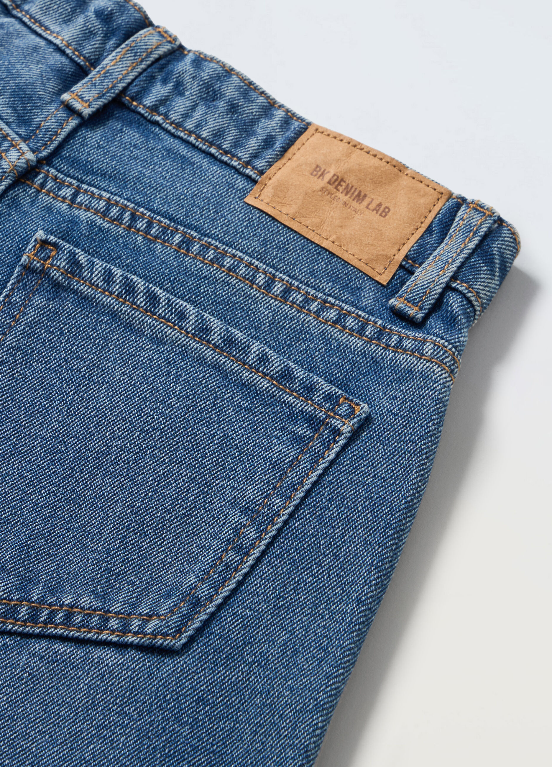 Pantaloni in denim di misto cotone ragazza_1