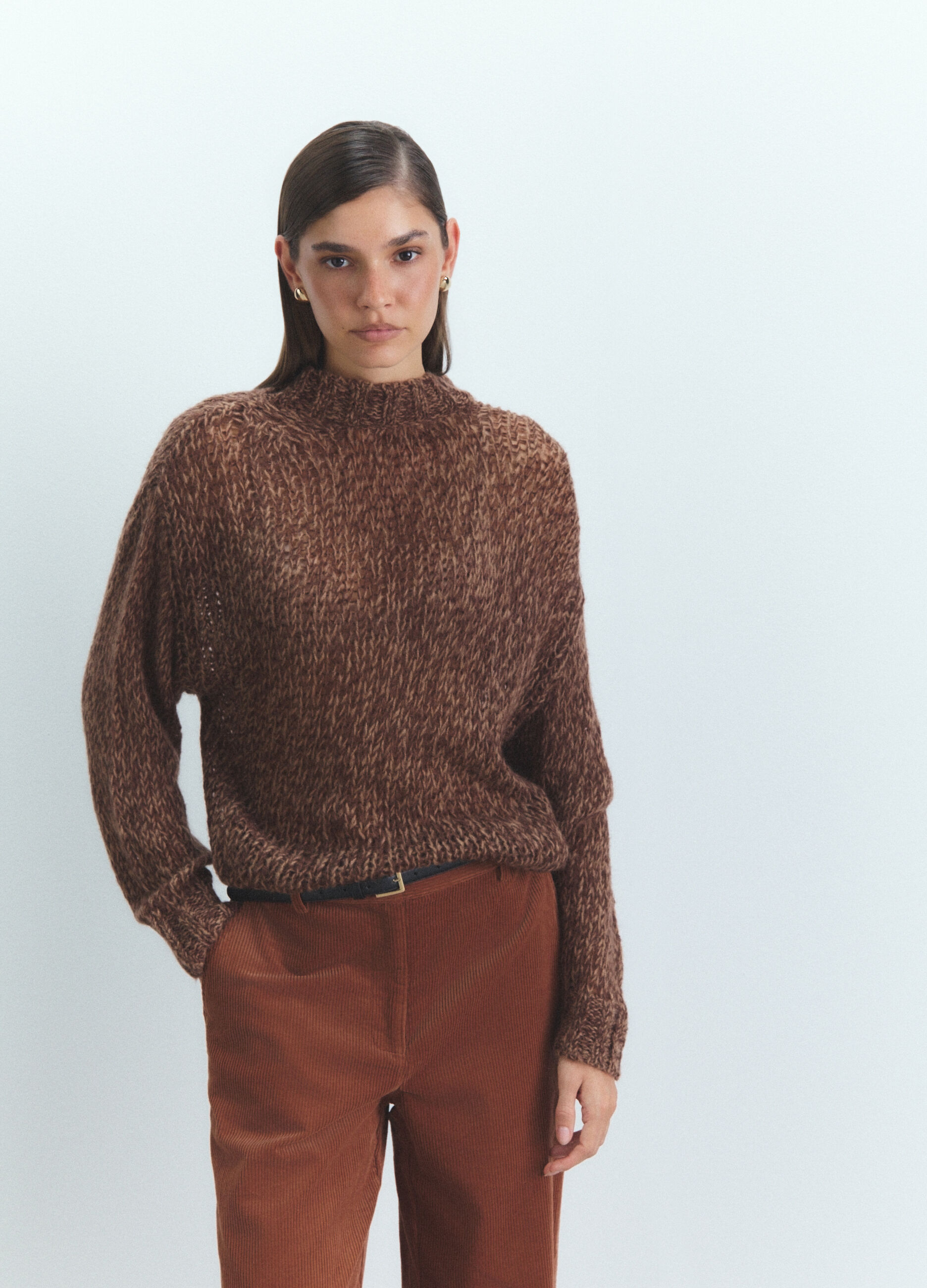 Pullover girocollo rasato donna_1