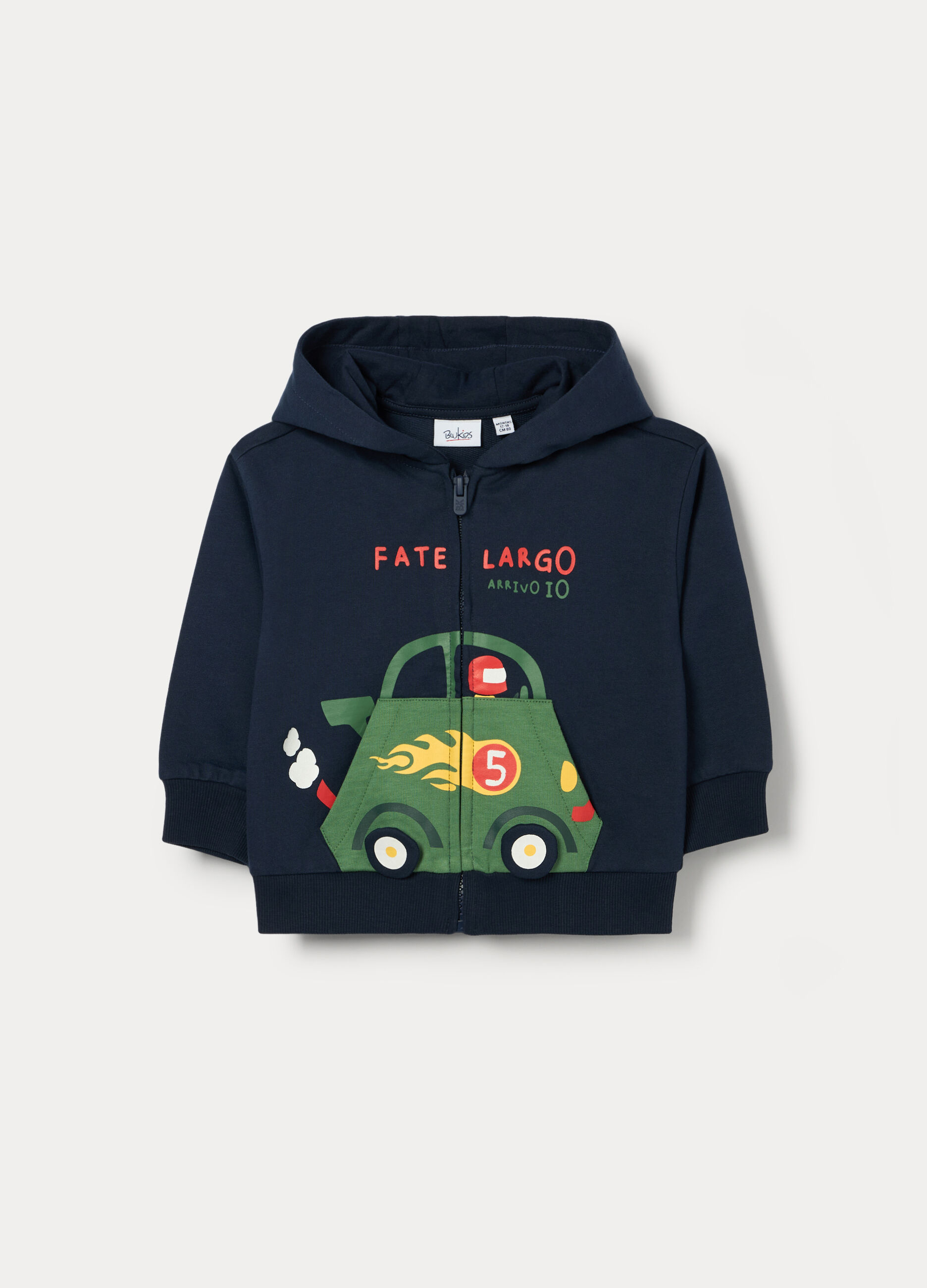 Felpa in french terry di puro cotone bimbo_0