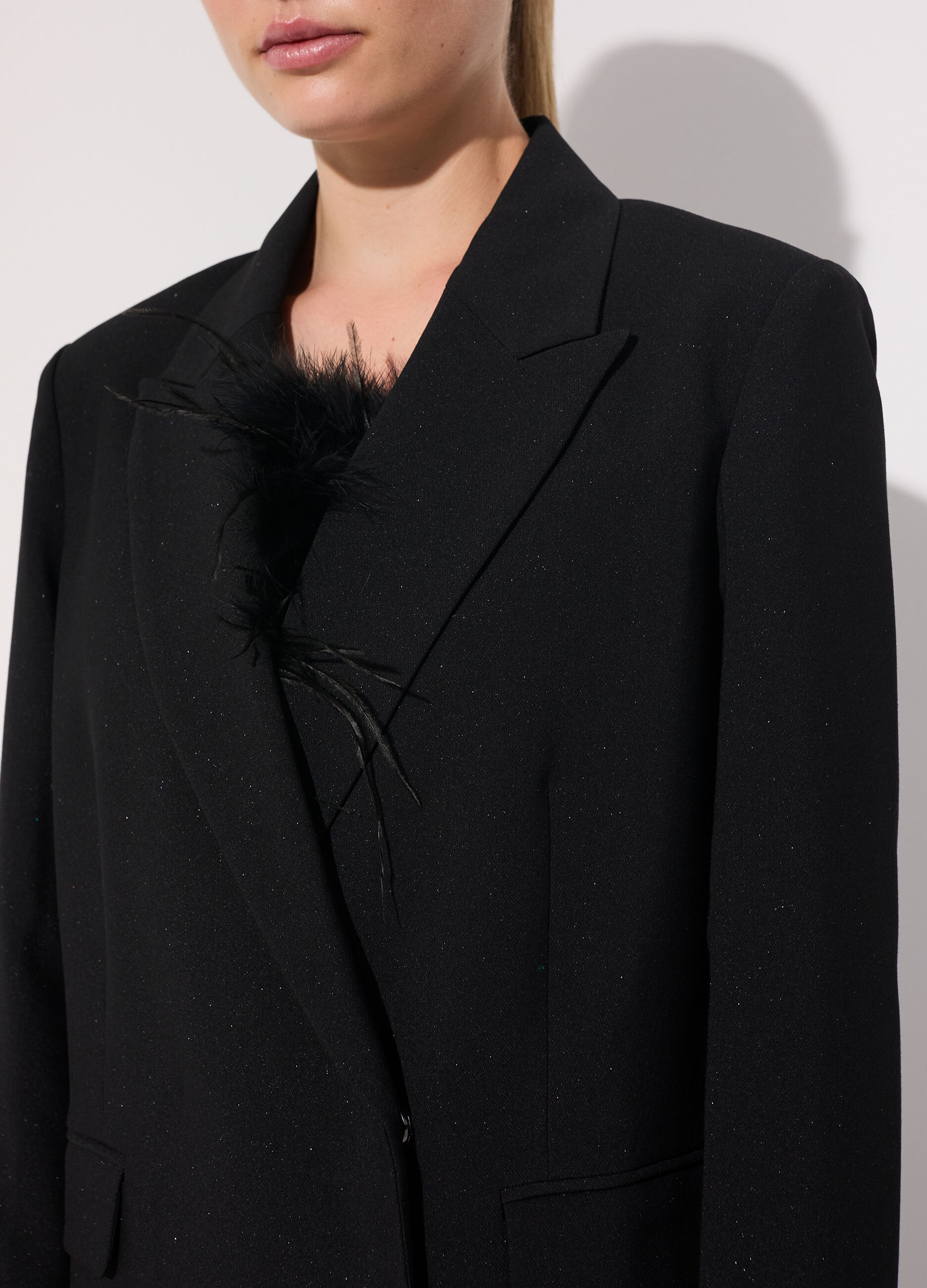 Blazer doppiopetto in twill e filo lurex  donna_3
