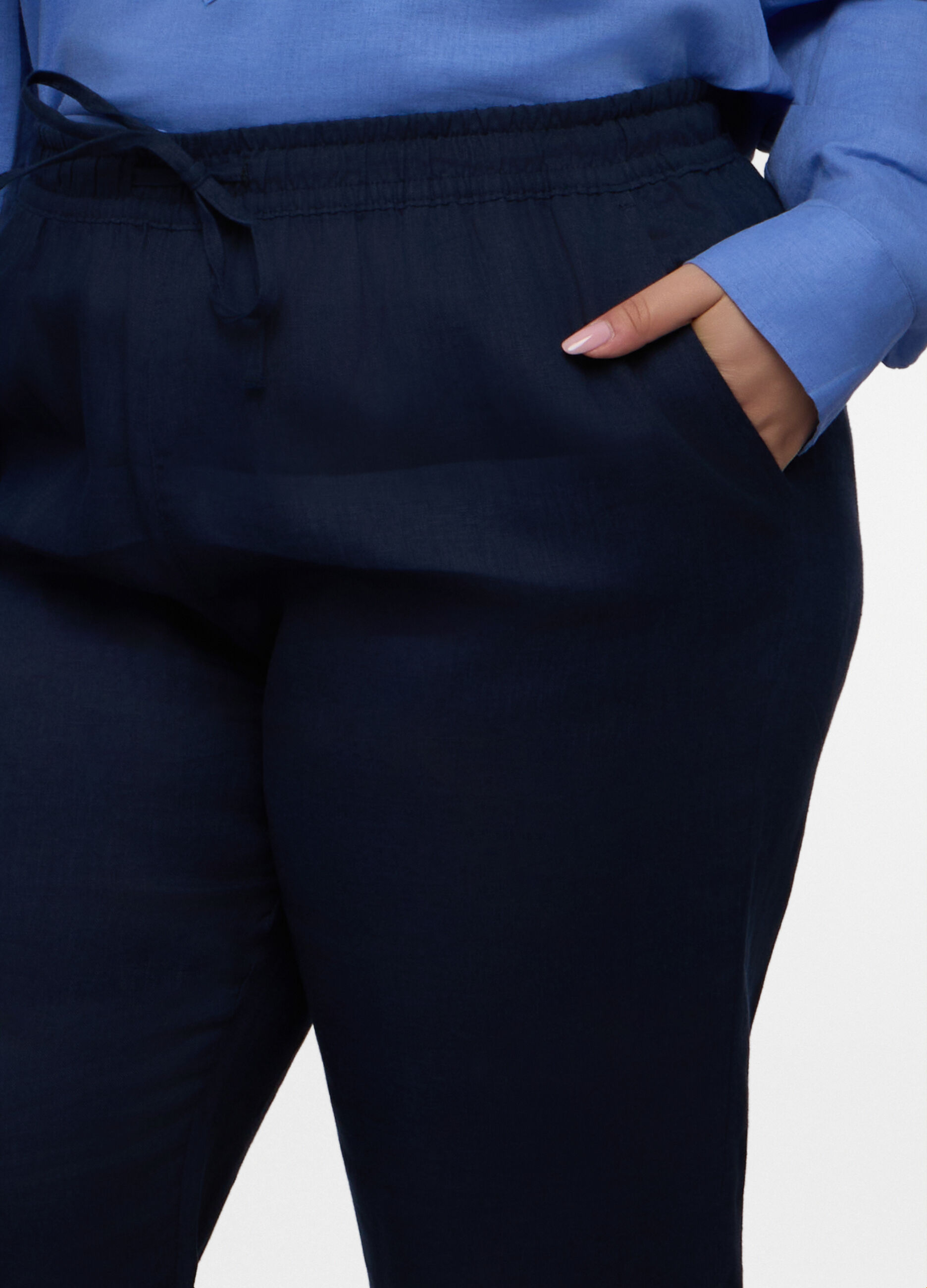 Pantaloni Fit Relaxed in puro lino donna curvy_2