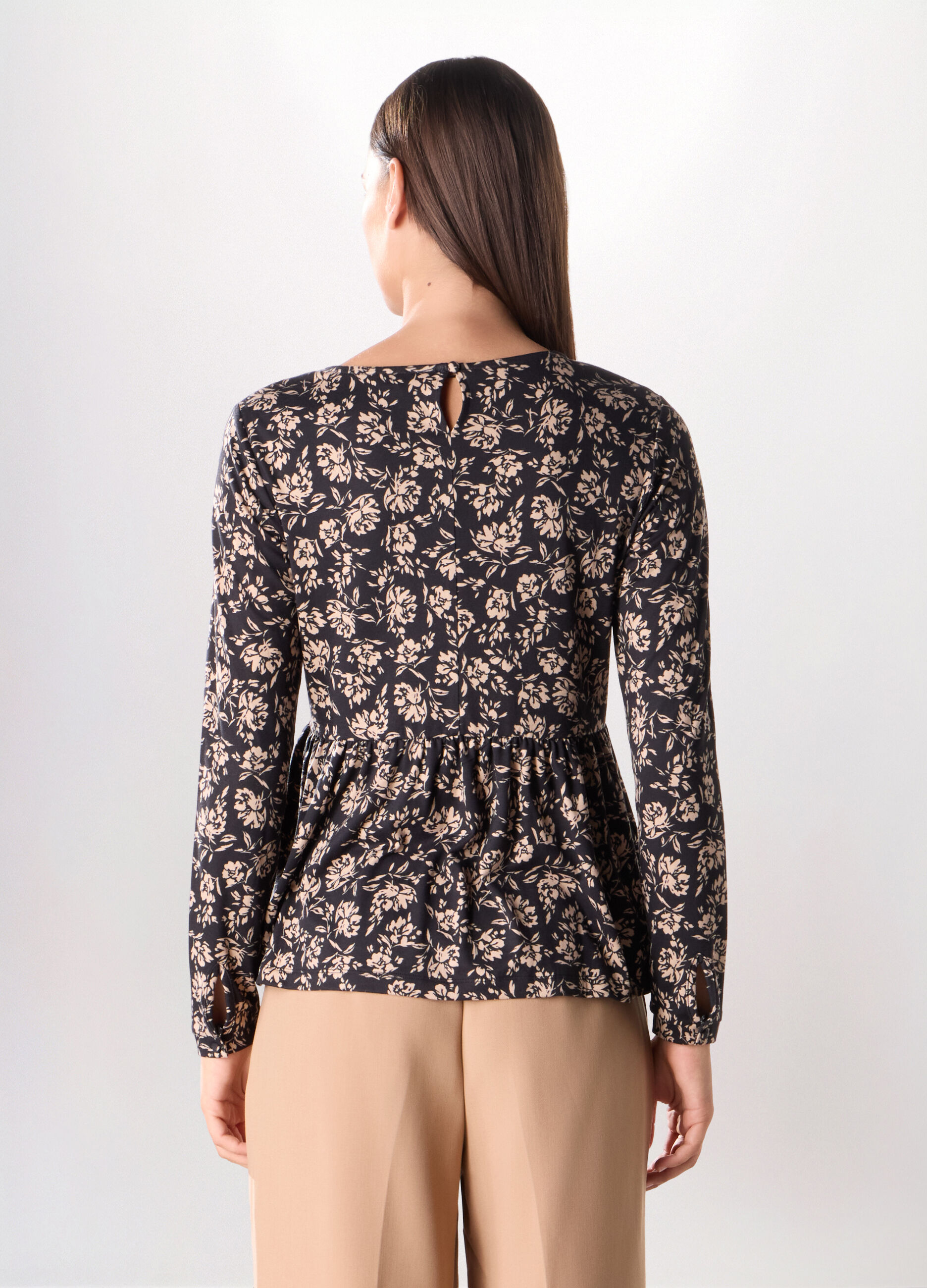 T-shirt in jersey stretch donna_1