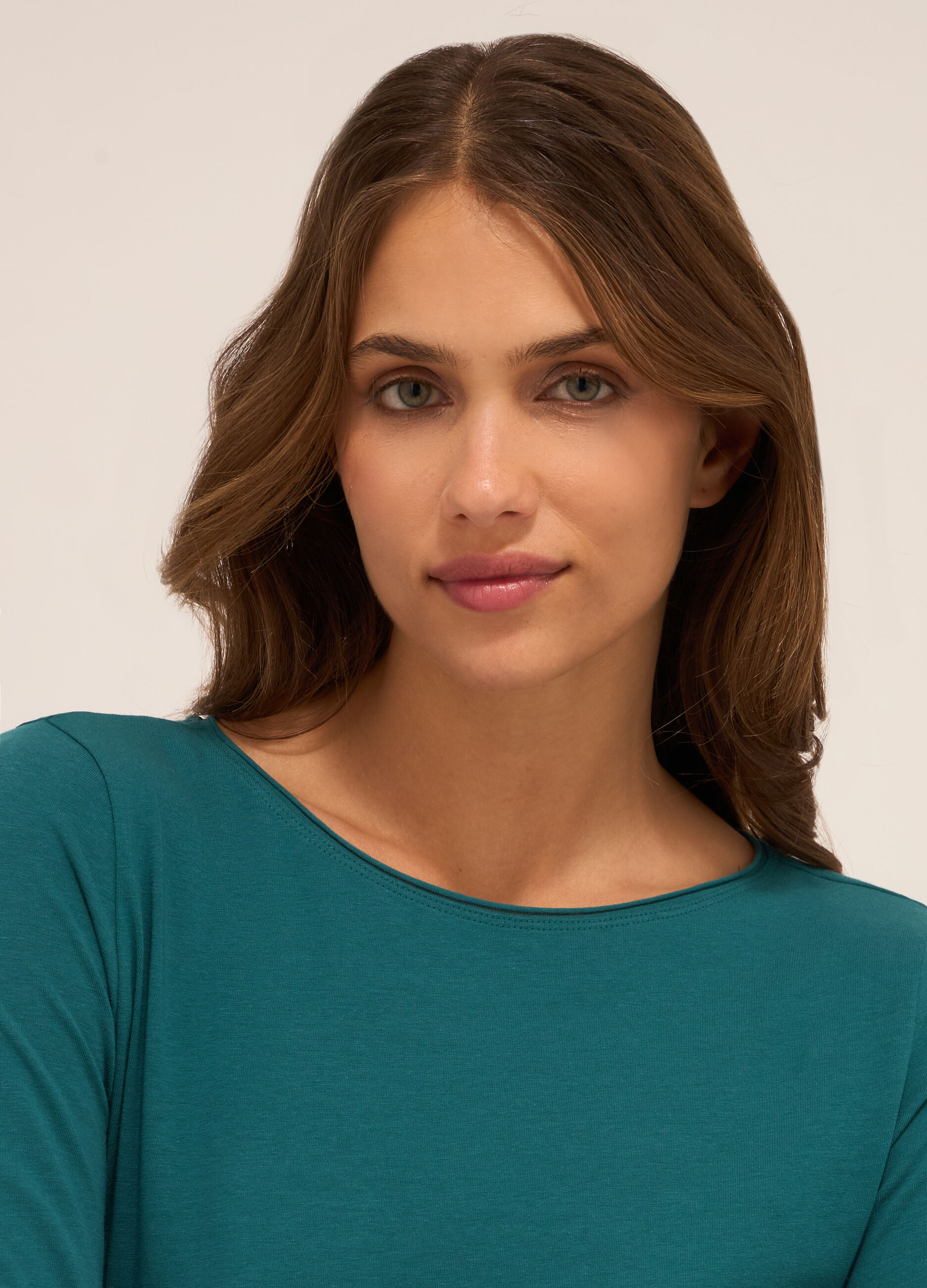T-shirt in cotone stretch donna_2