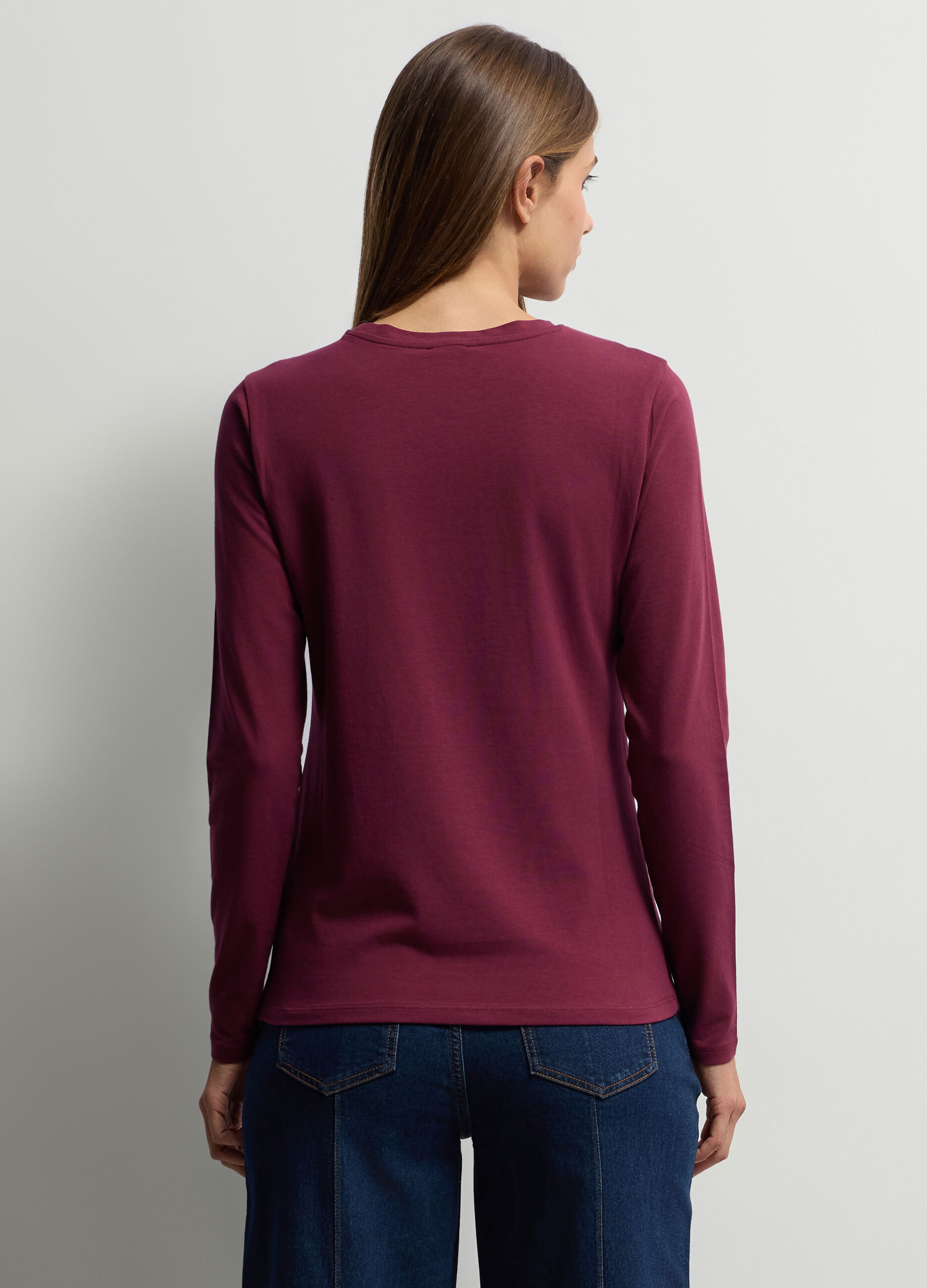 T-shirt girocollo stretch donna_1
