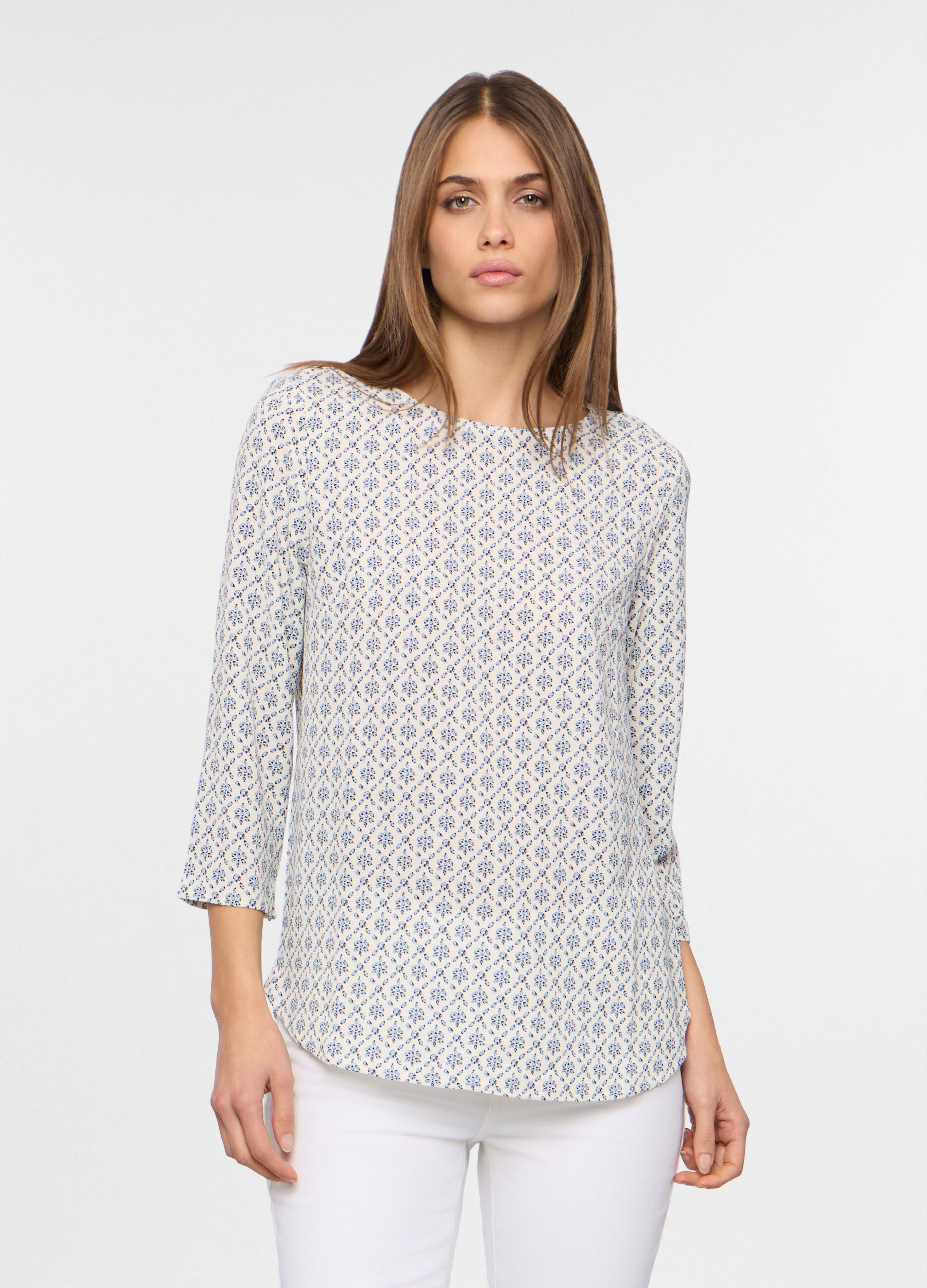 Blusa con stampa donna_0