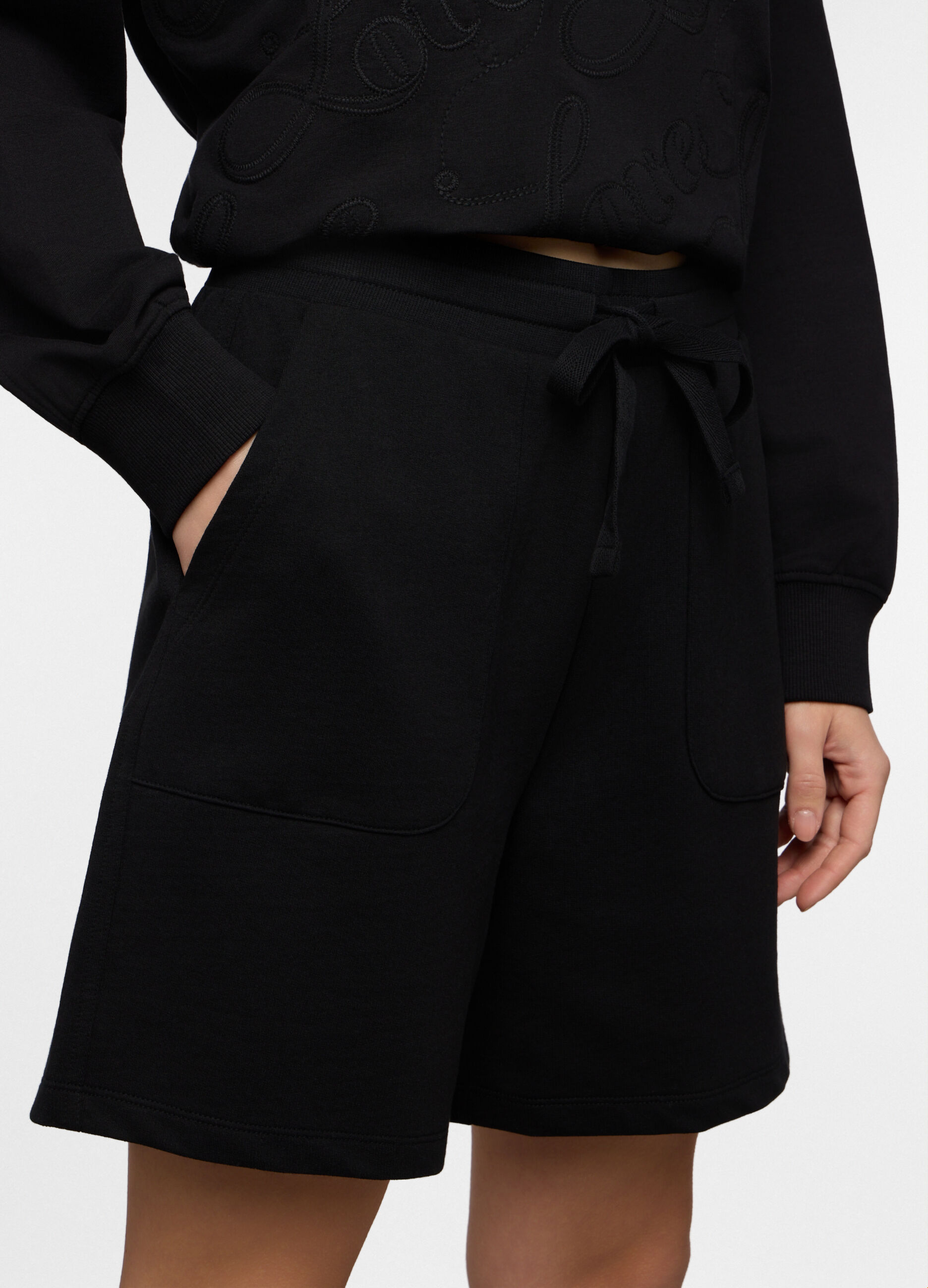 Bermuda in french terry di puro cotone donna_2