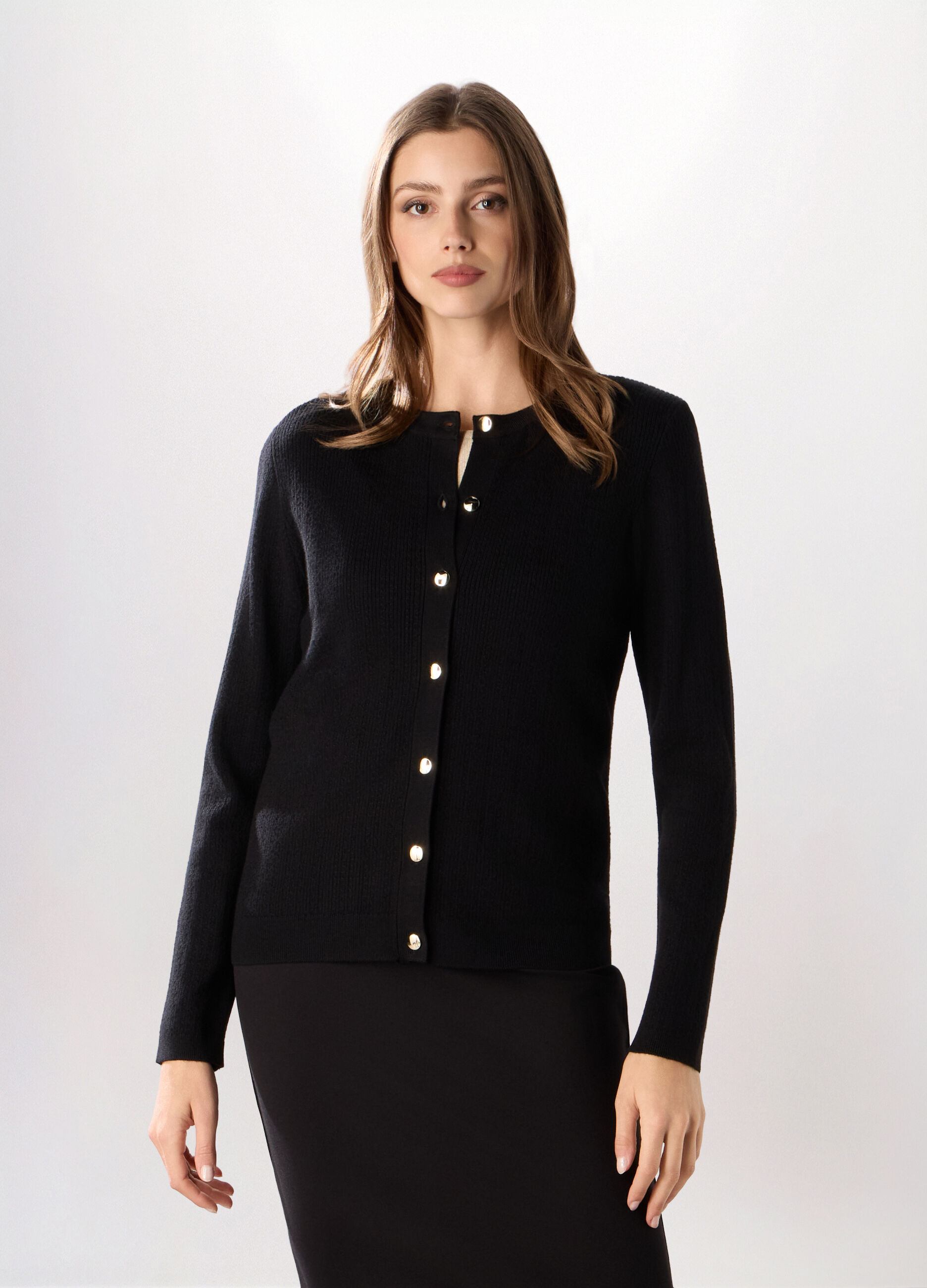Cardigan misto viscosa donna_0