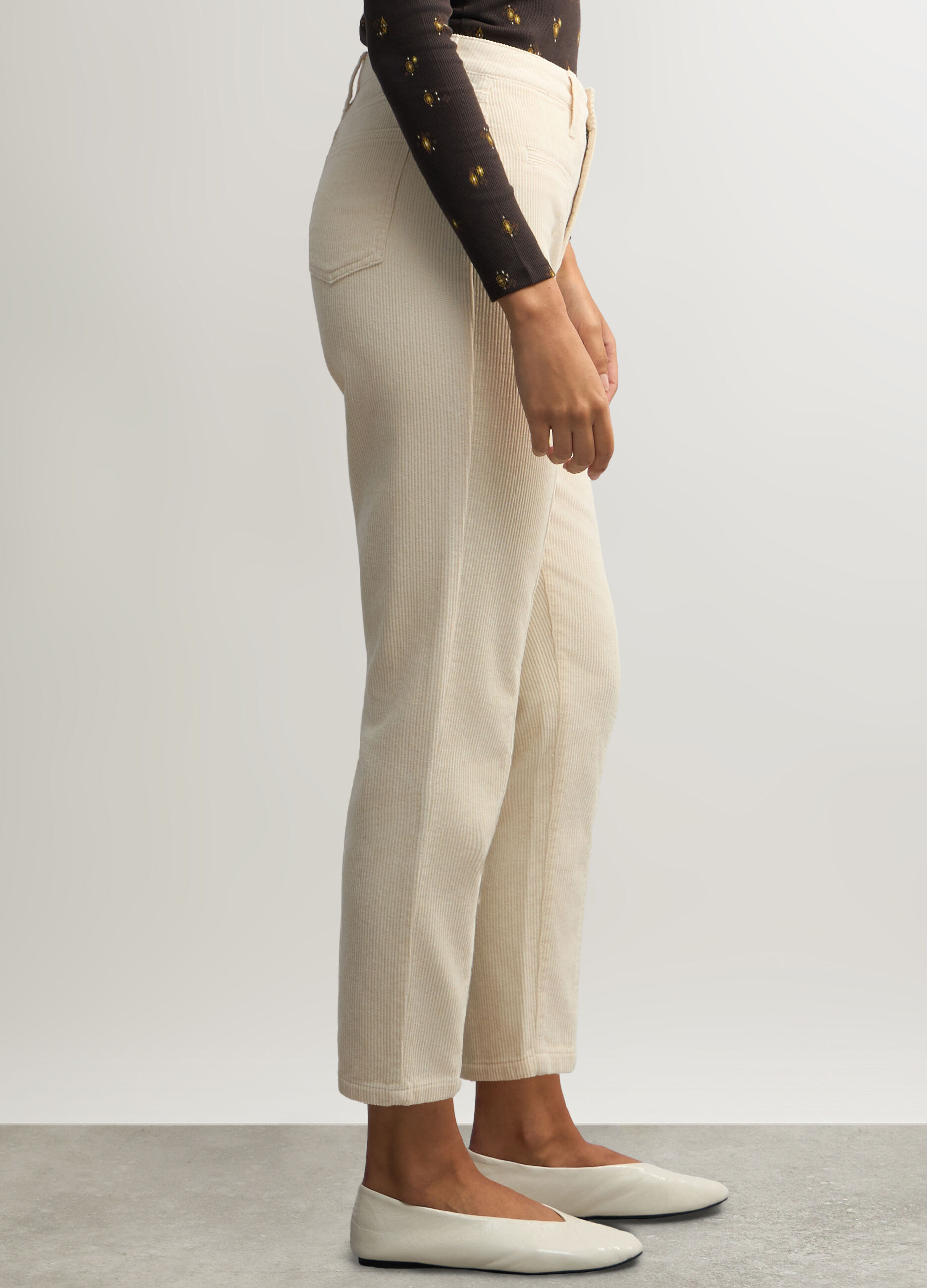 Pantaloni Mom Fit in velluto a coste donna_1