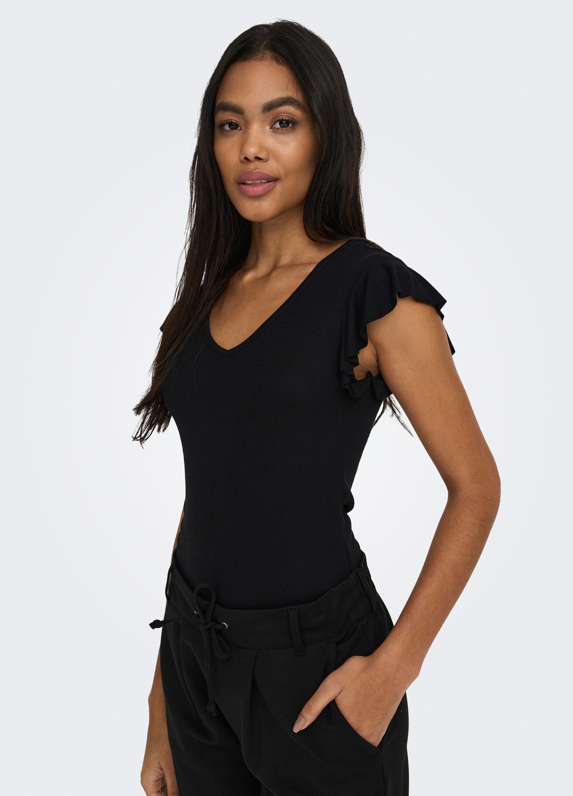 T-shirt in costina donna_3
