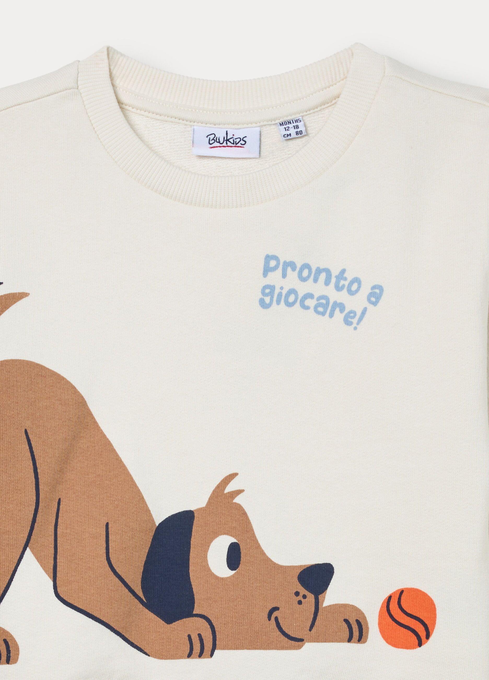 Felpa in french terry di puro cotone bimbo_2