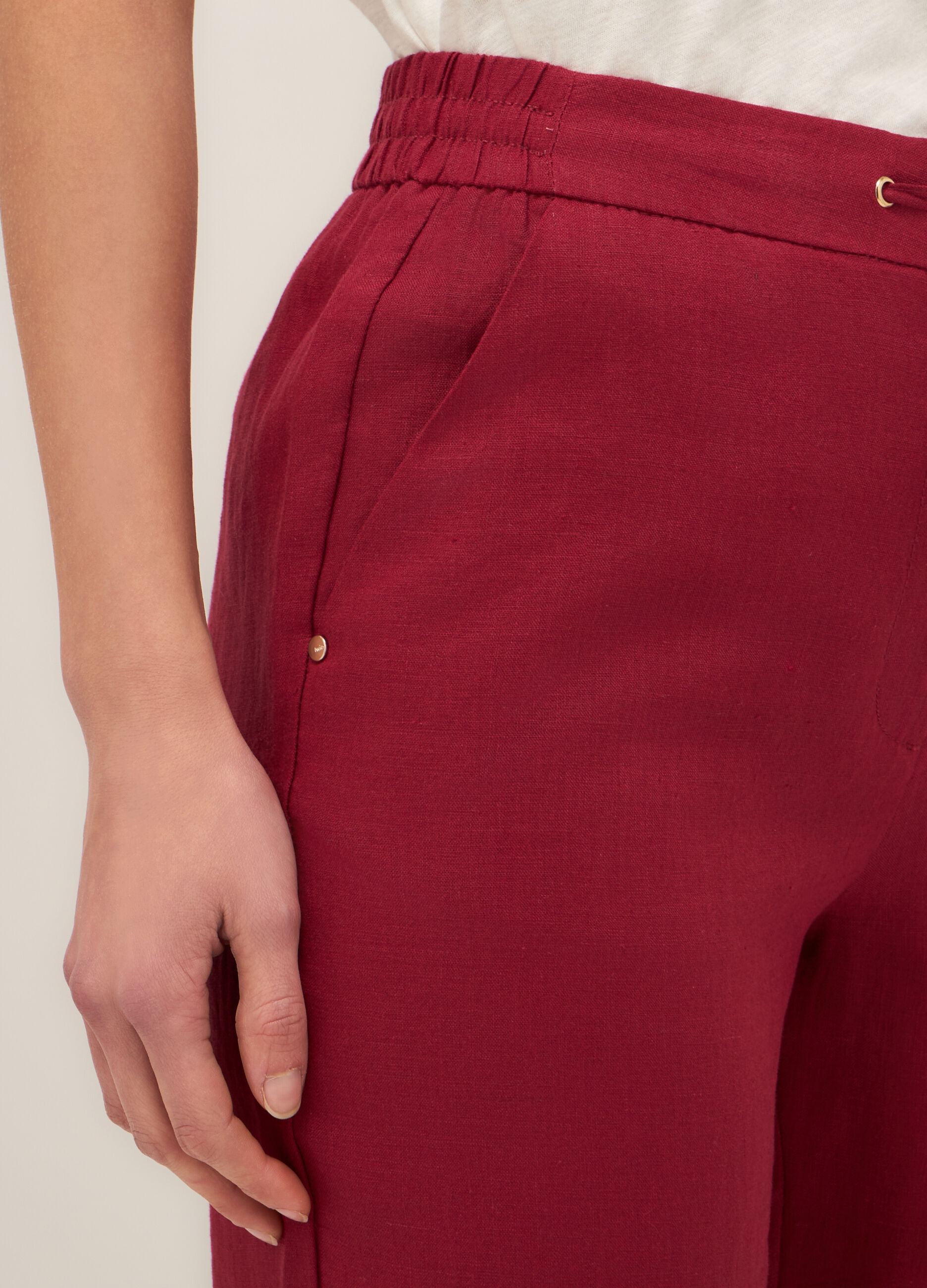 Pantaloni in puro lino donna_2