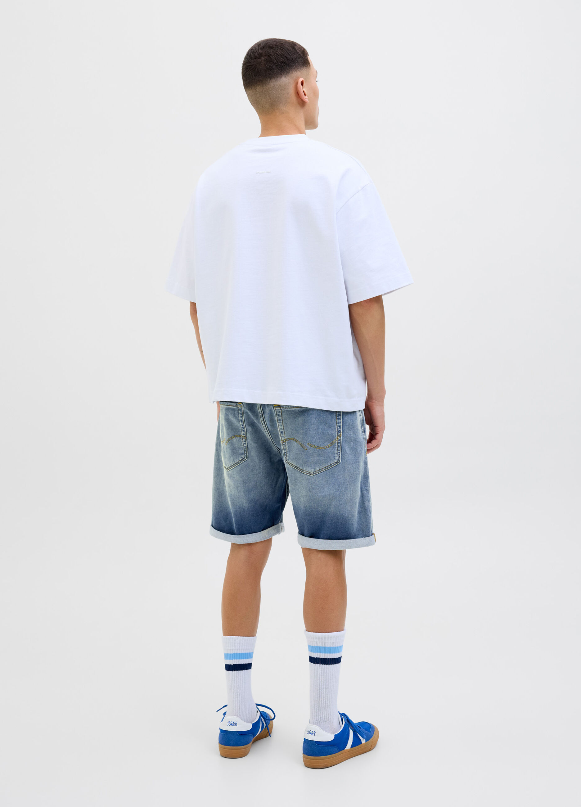 Shorts regular fit in denim uomo