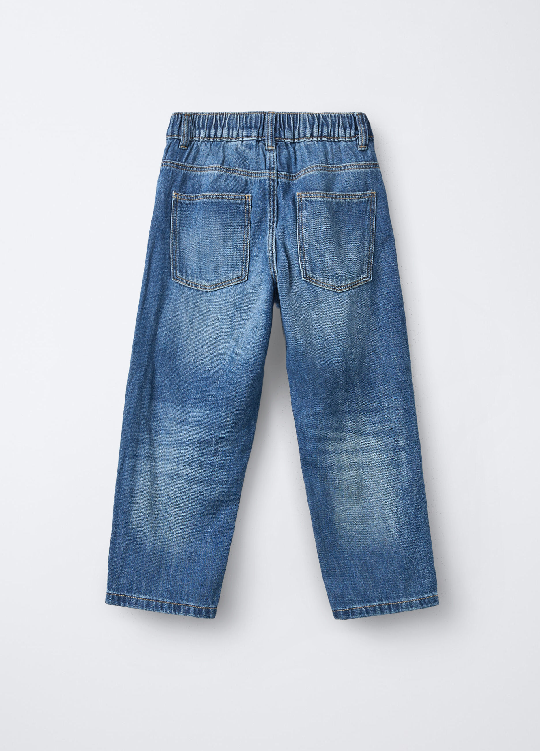 Jogger in denim misto viscosa Baggy Fit bambino_1