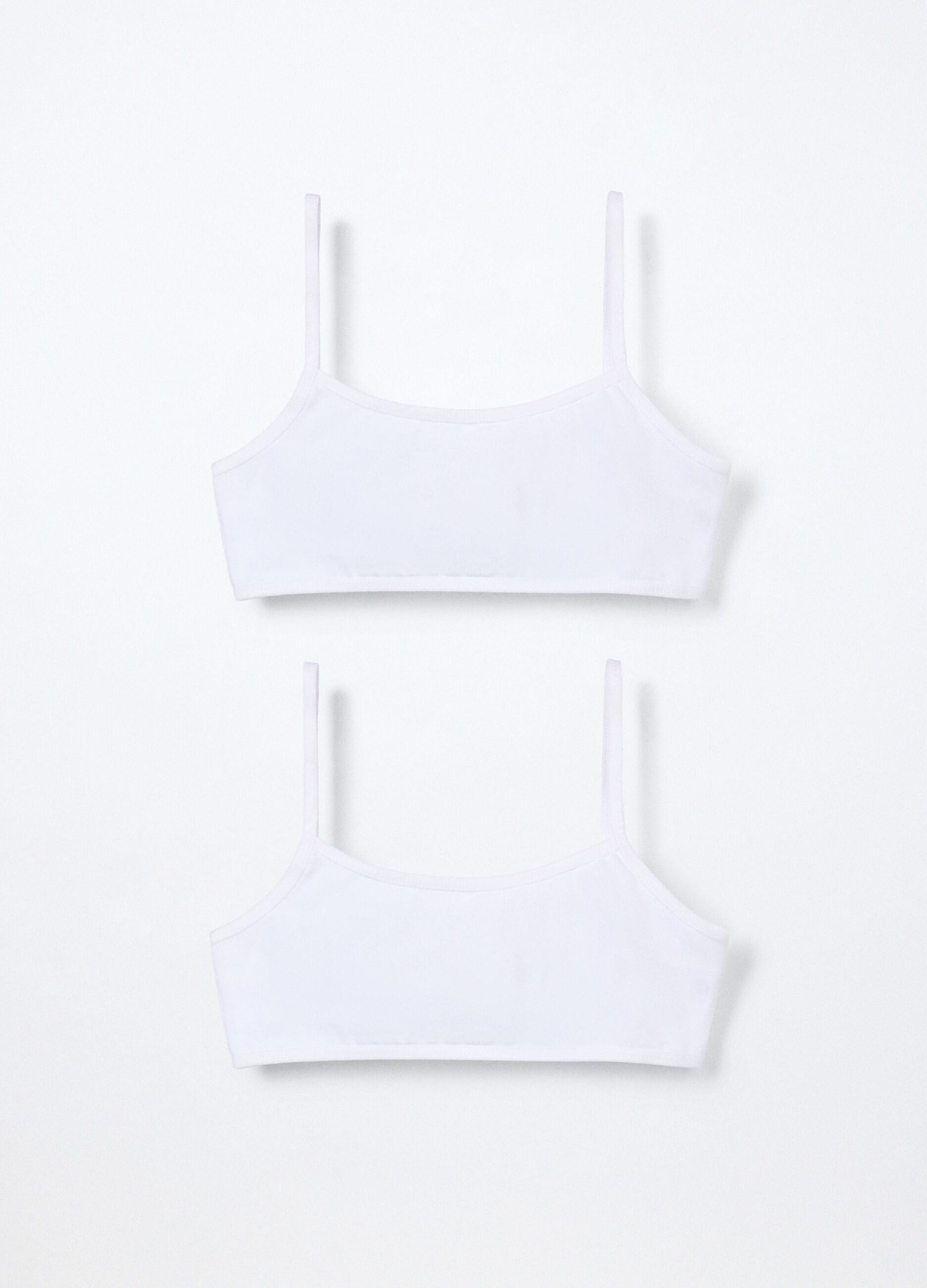 Pack 2 top in jersey di cotone stretch ragazza_0