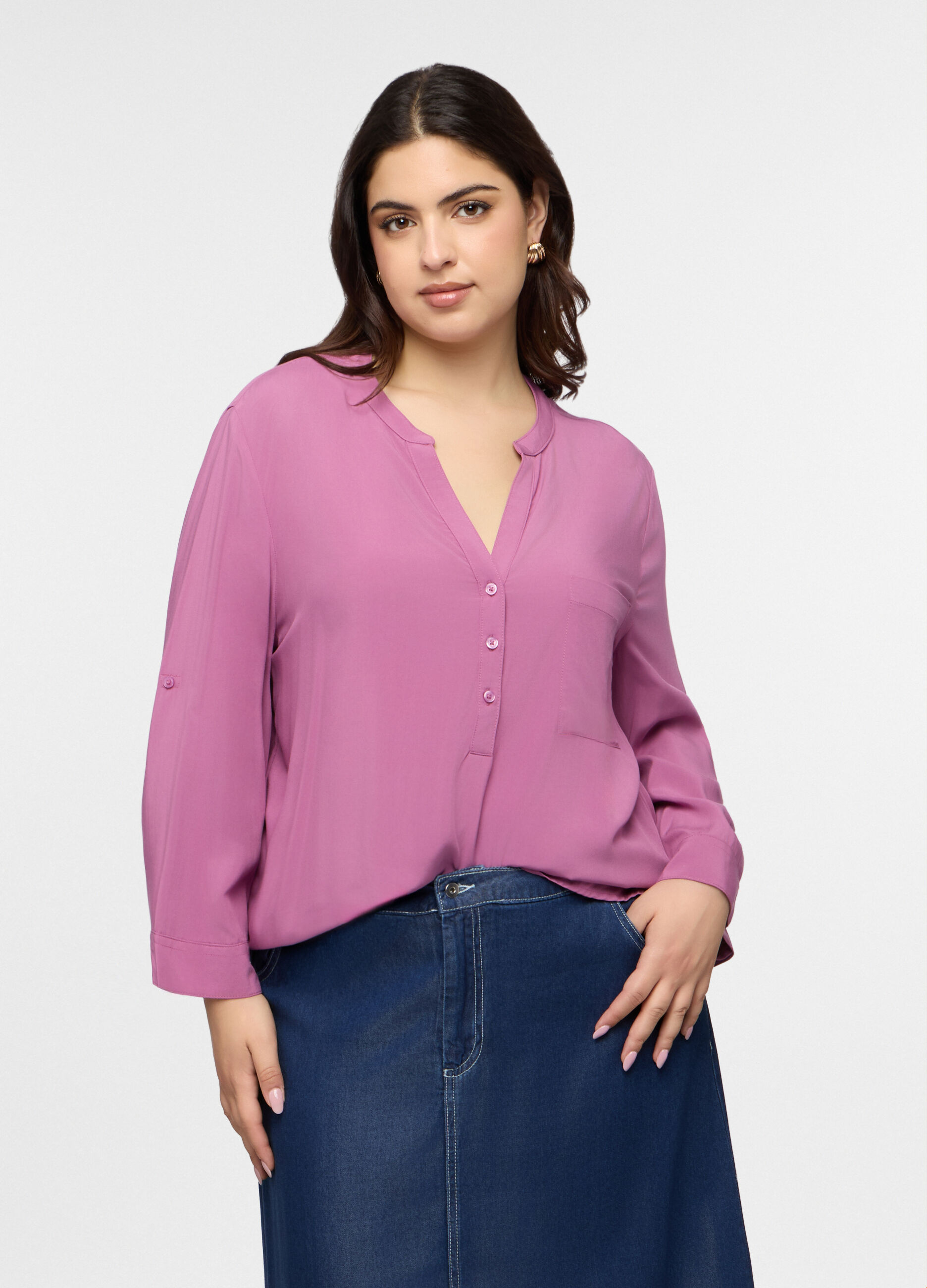 Blusa in pura viscosa donna curvy_0