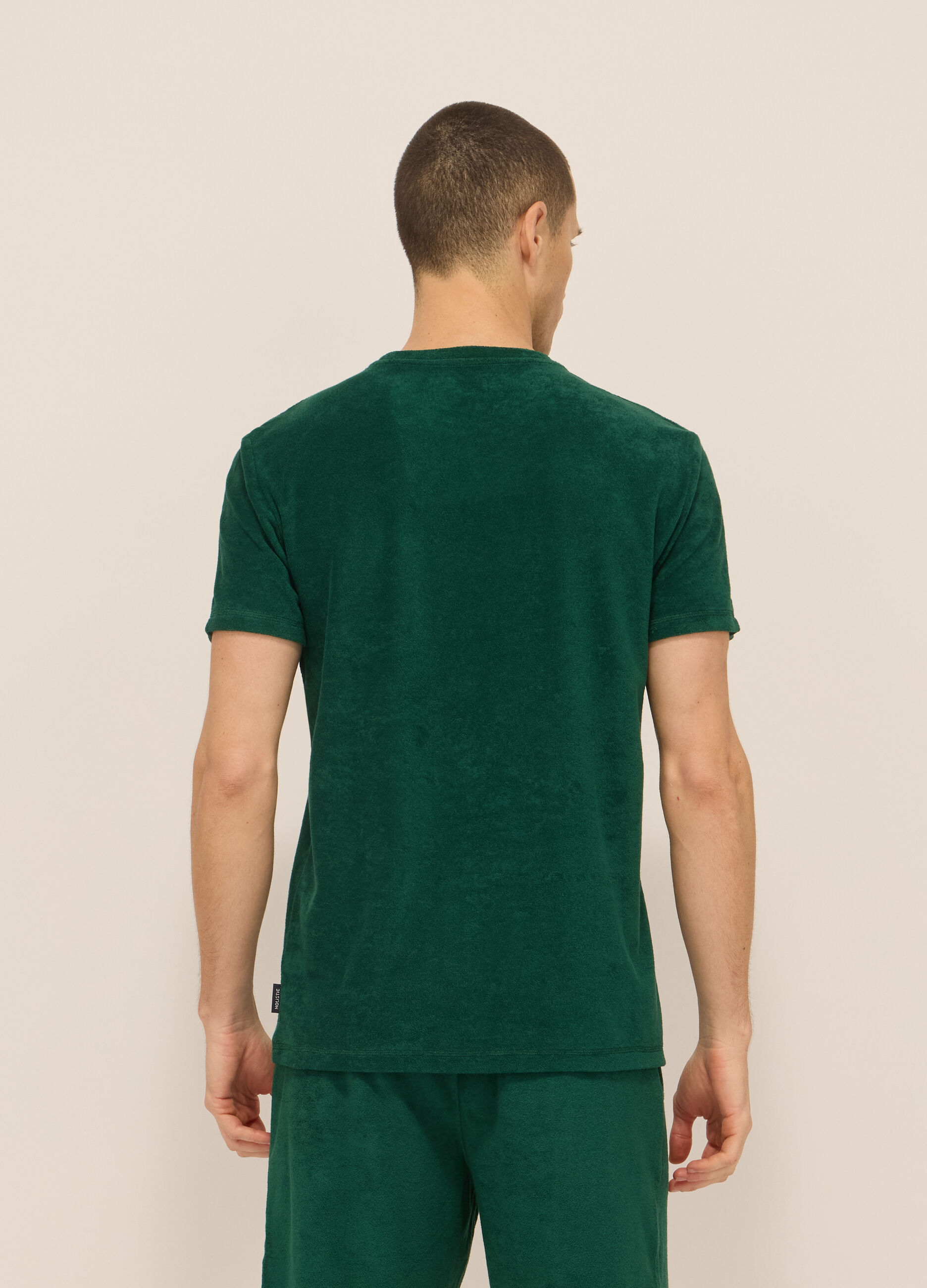 T-shirt in spugna di misto cotone uomo_1