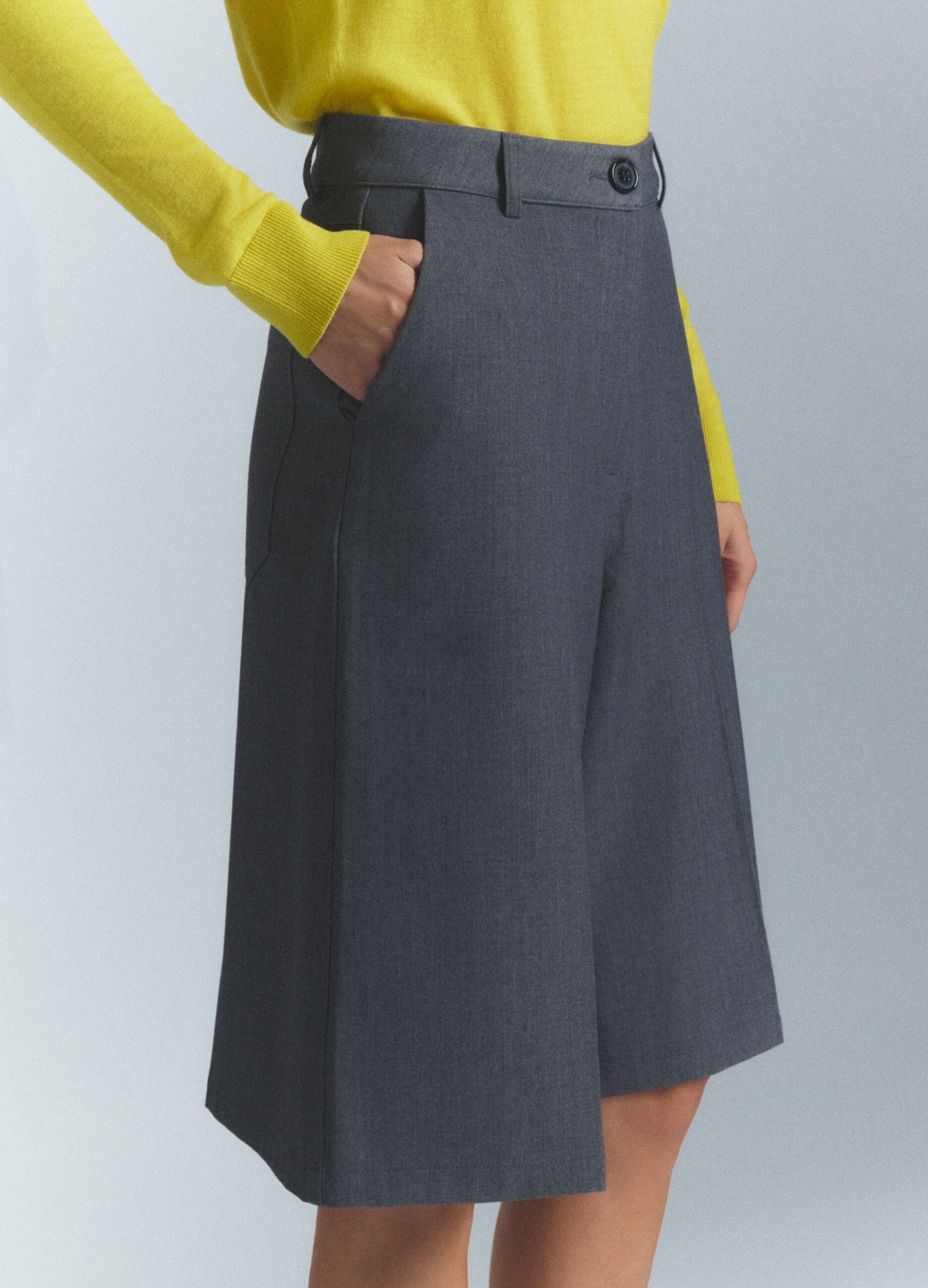 Bermuda Wide Leg misto viscosa stretch donna_5