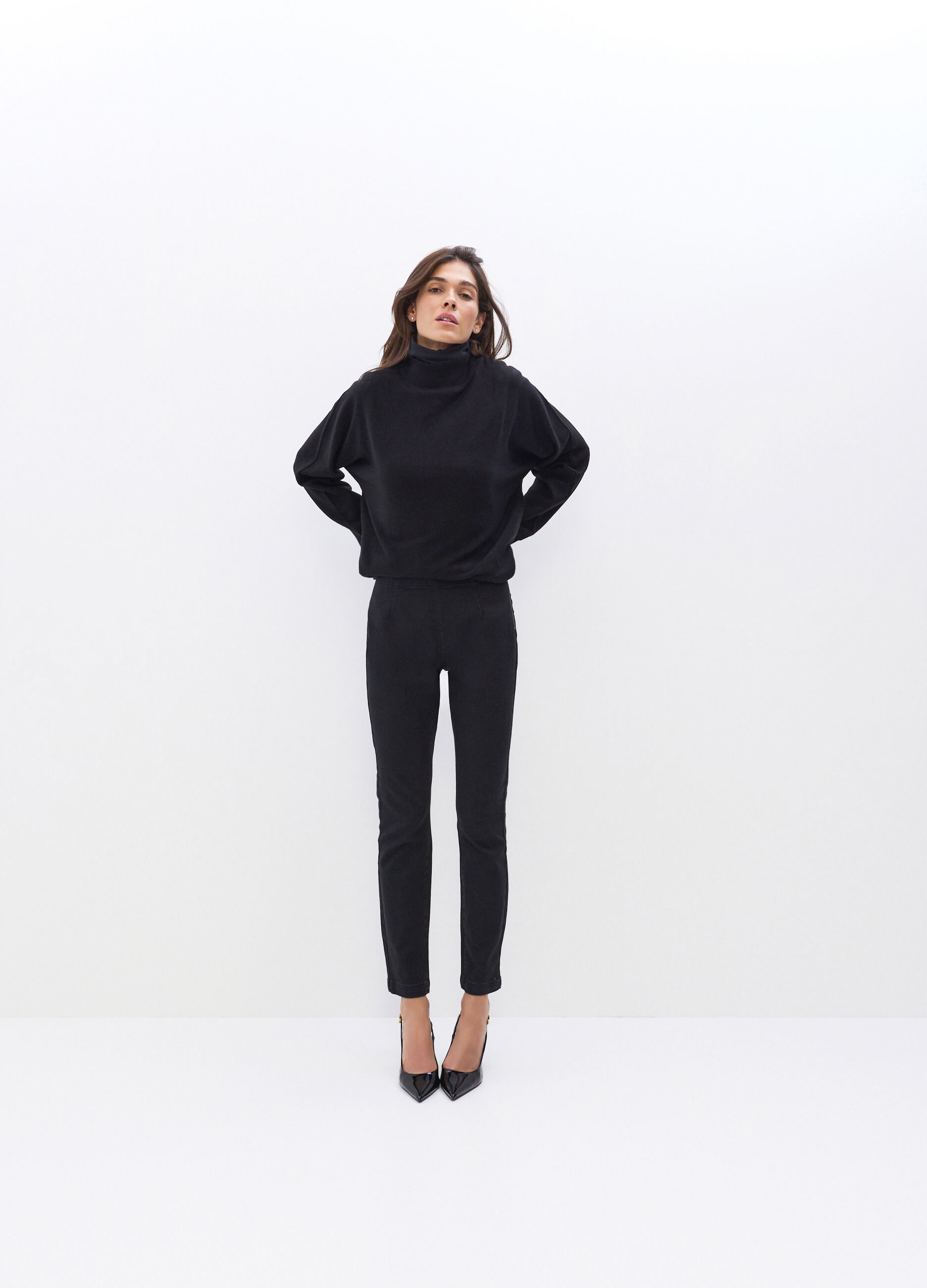 Treggings Regular Fit in denim misto cotone donna_0