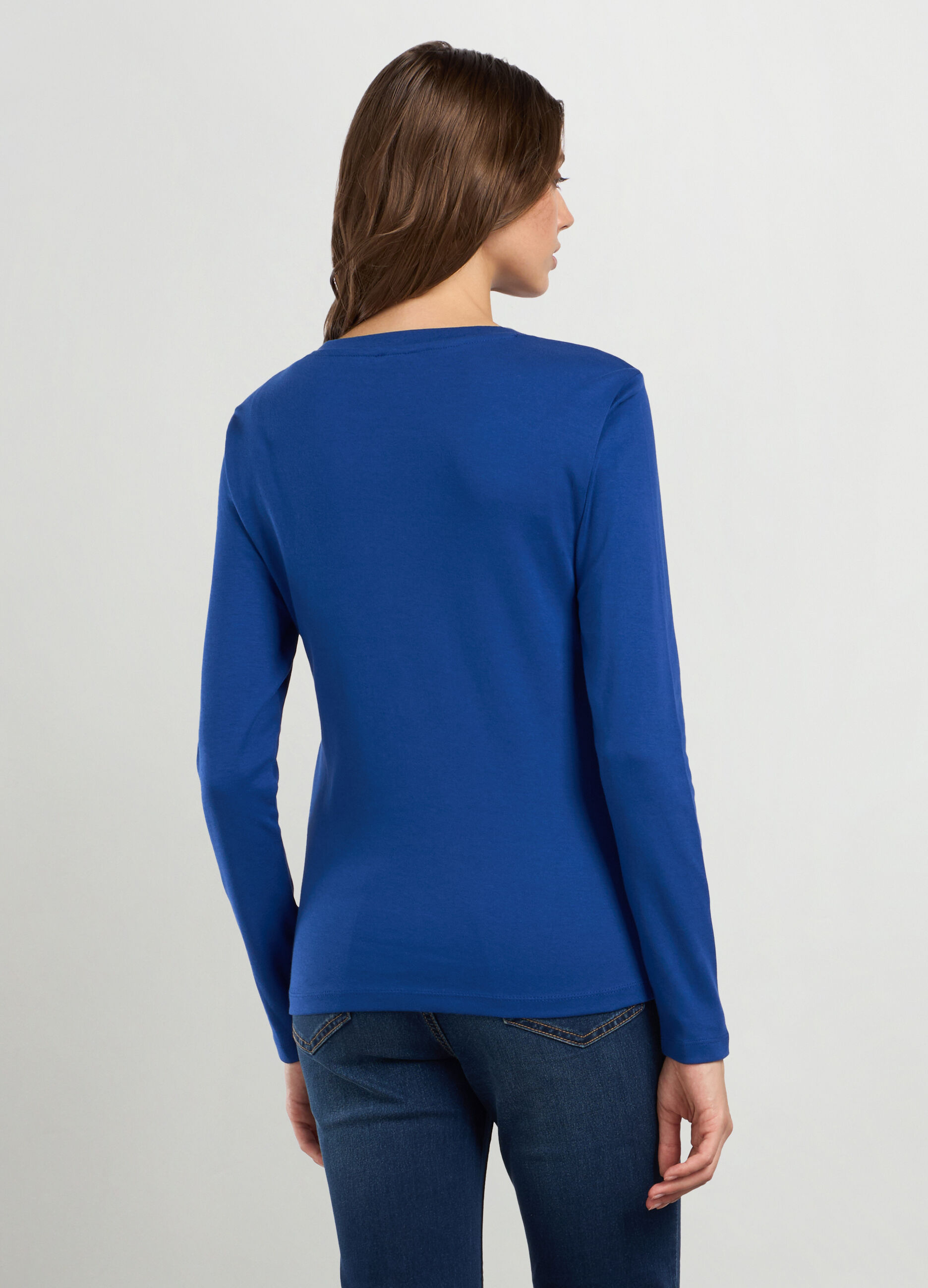 T-shirt in interlock di puro cotone donna_1