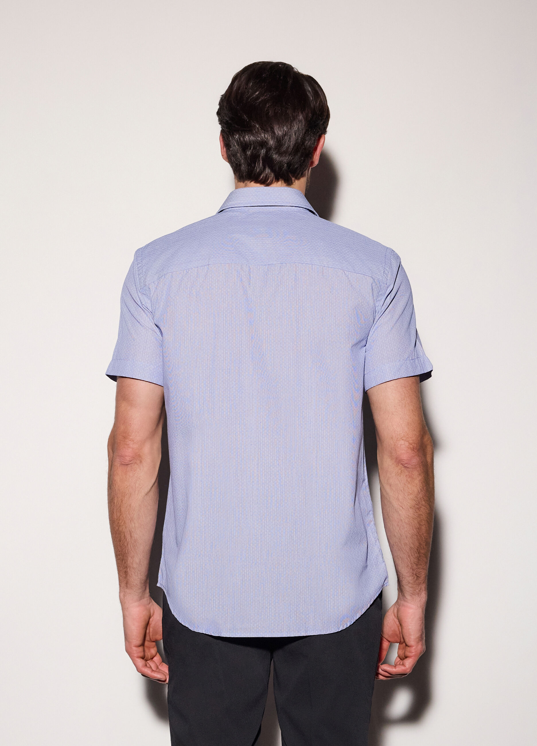 Camicia a maniche corte con stampa uomo_1