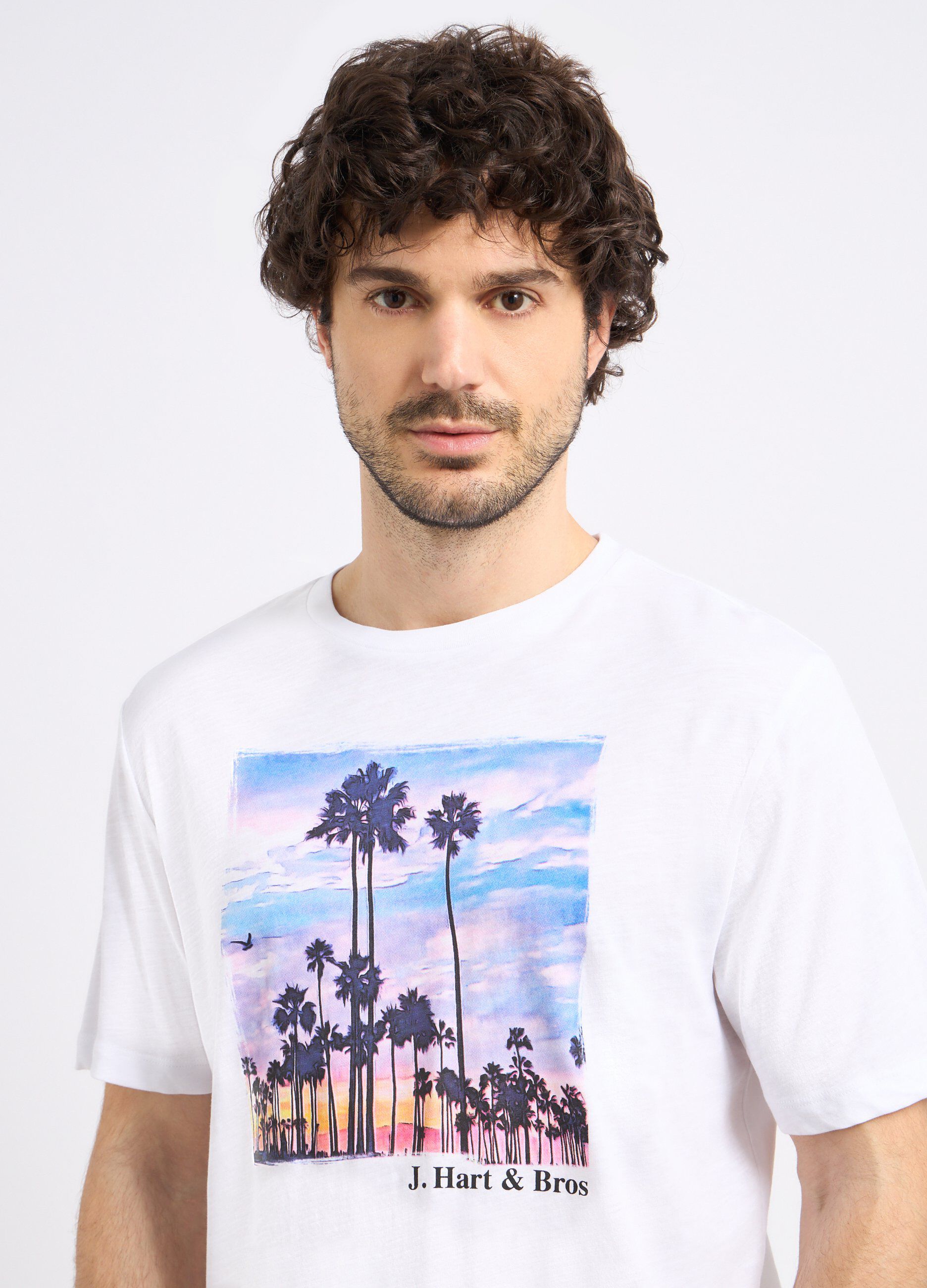 T-shirt in puro cotone con stampa uomo_2