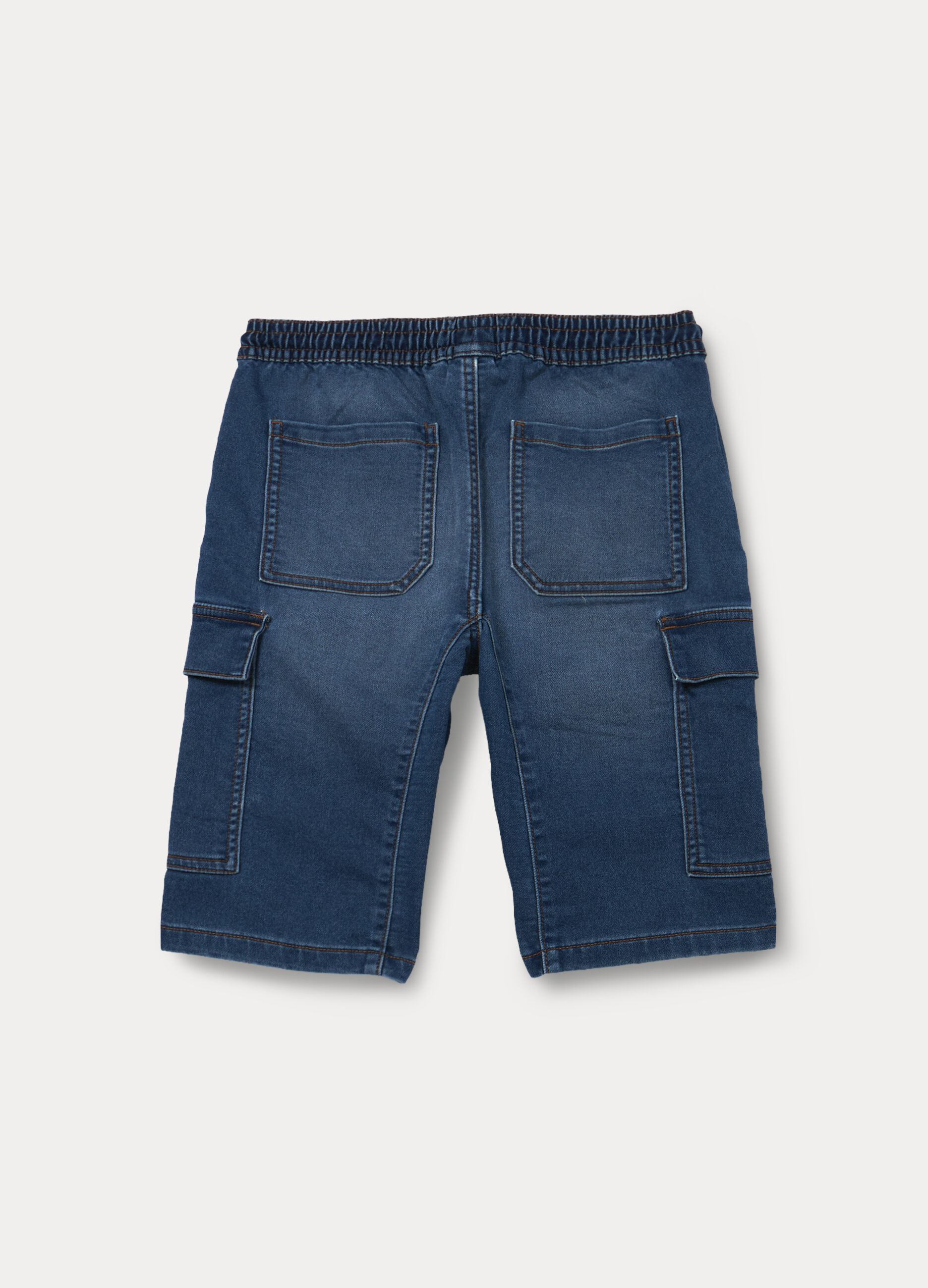 Shorts in denim misto cotone ragazzo_1