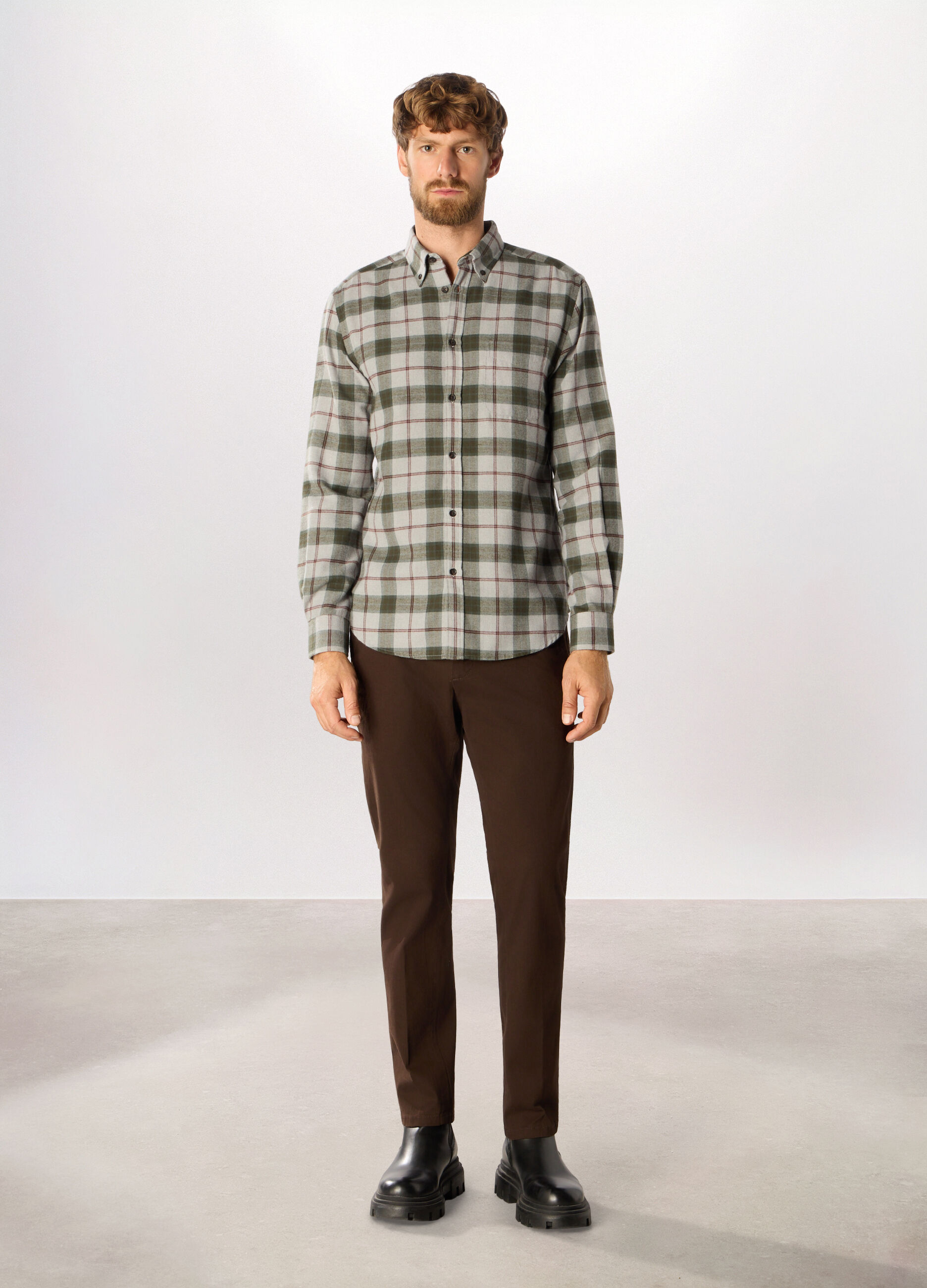 Pantaloni chino in cotone stretch uomo_0