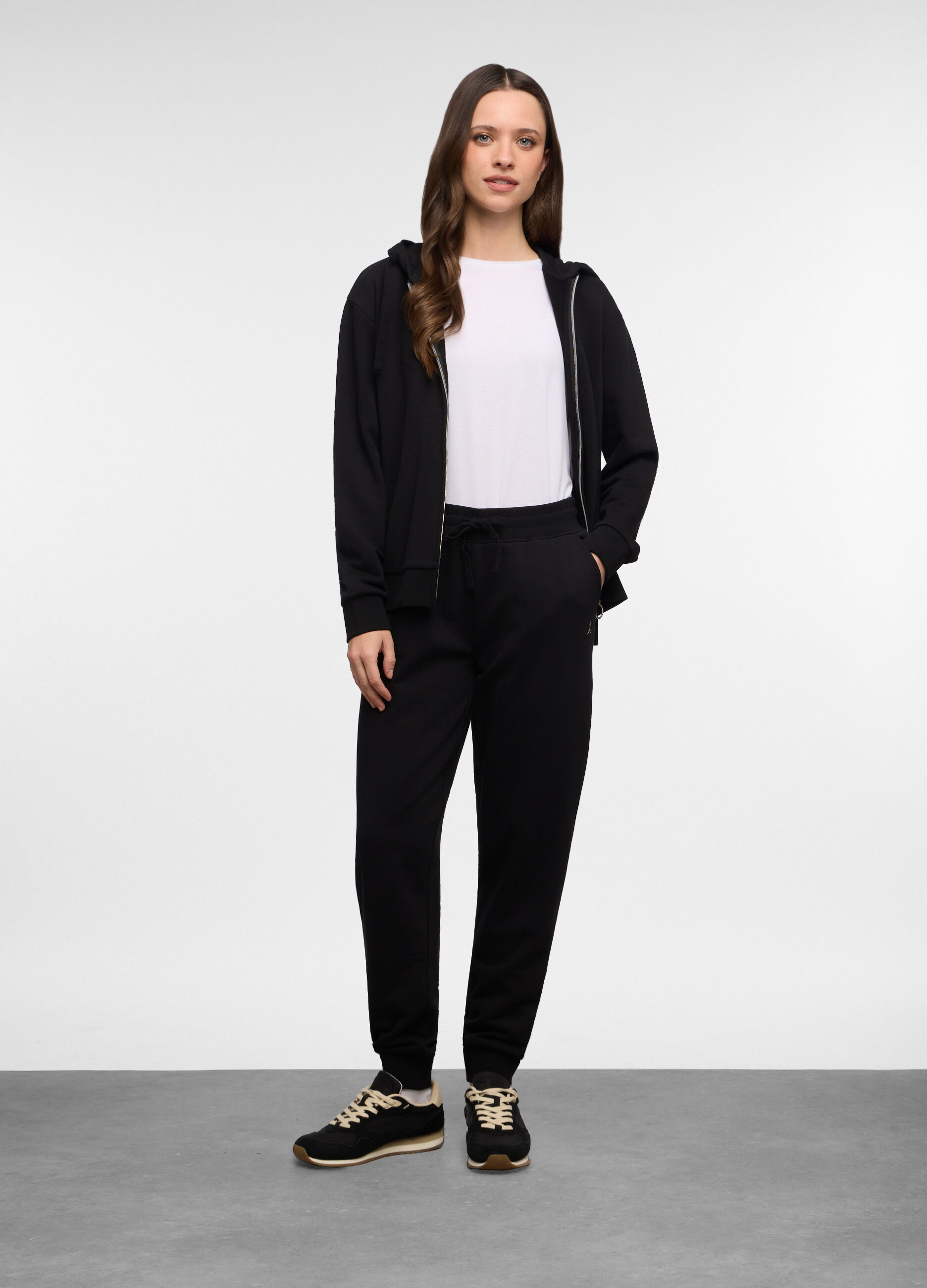 Jogger regular fit in french terry misto cotone donna_0