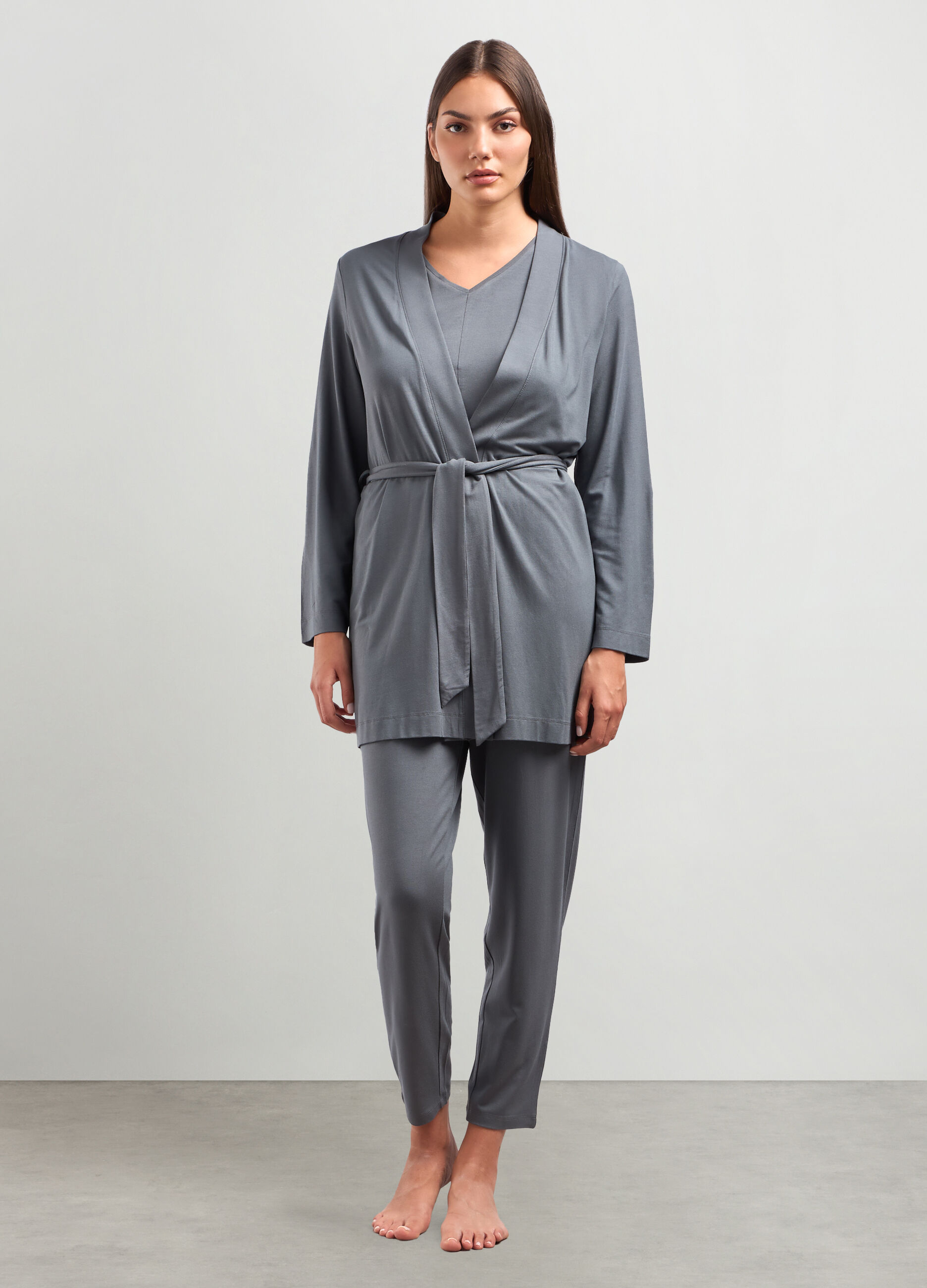Vestaglia in modal stretch donna