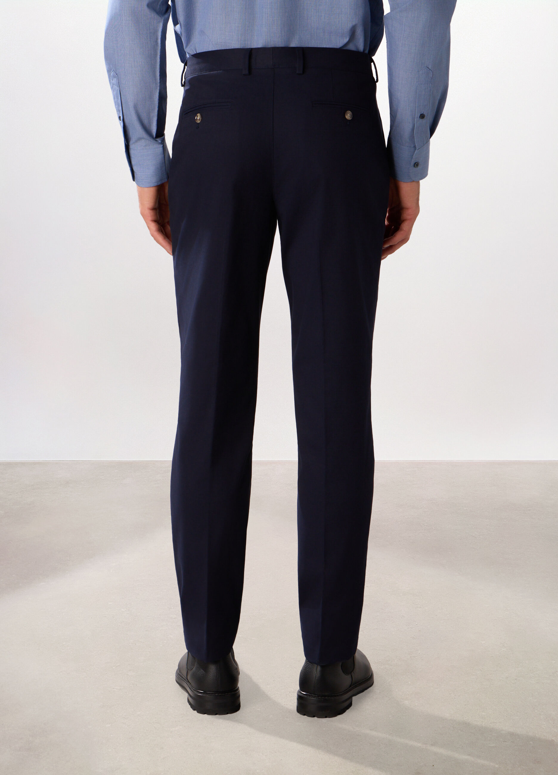 Pantalone chino in twill di cotone e lyocell stretch uomo_1