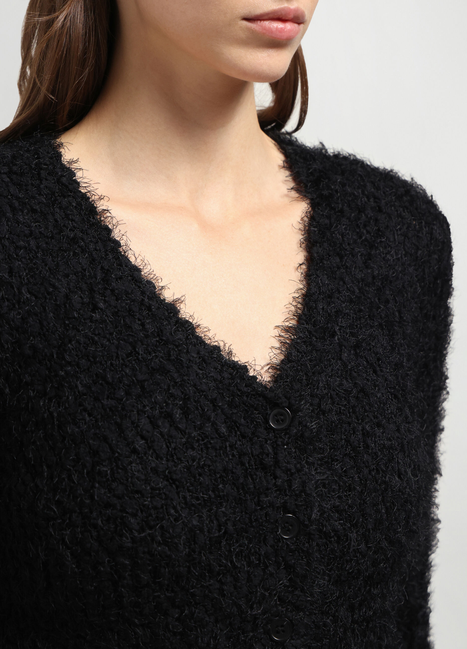 Cardigan cropped tricot donna_2