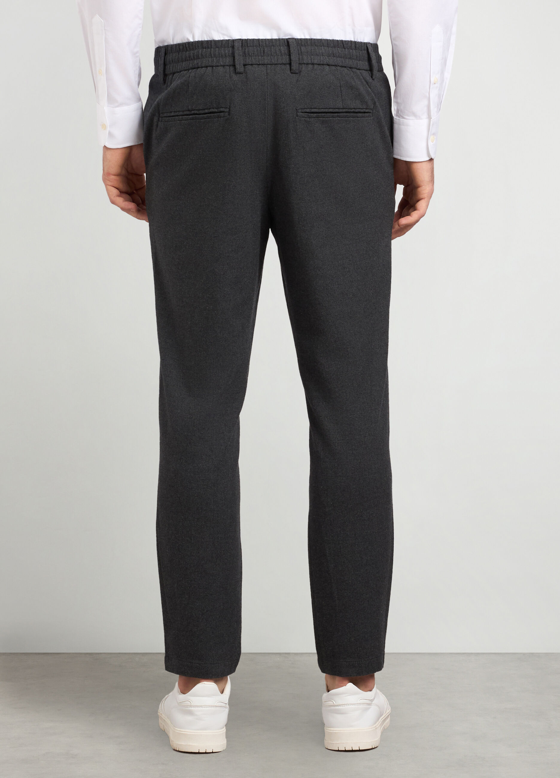 Pantaloni chino slim fit in twill di cotone stretch_1
