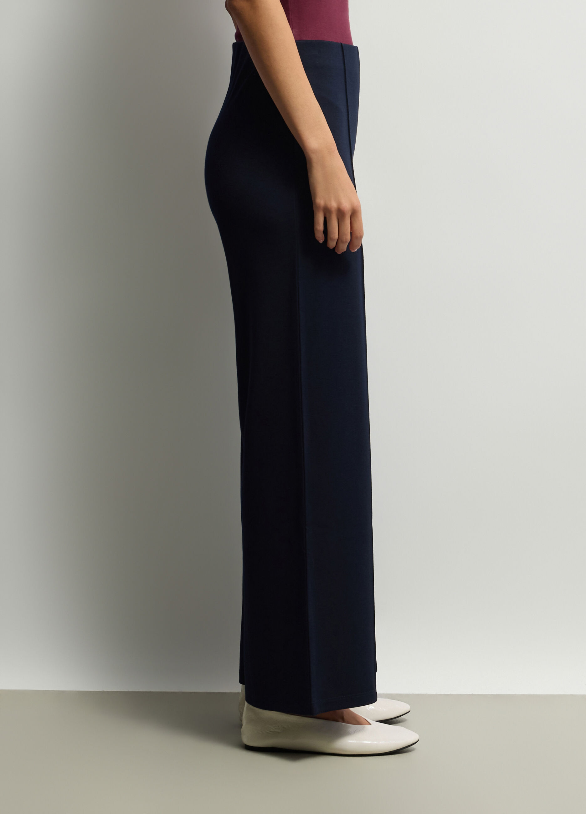Pantaloni Fit Over in Punto Milano donna_1
