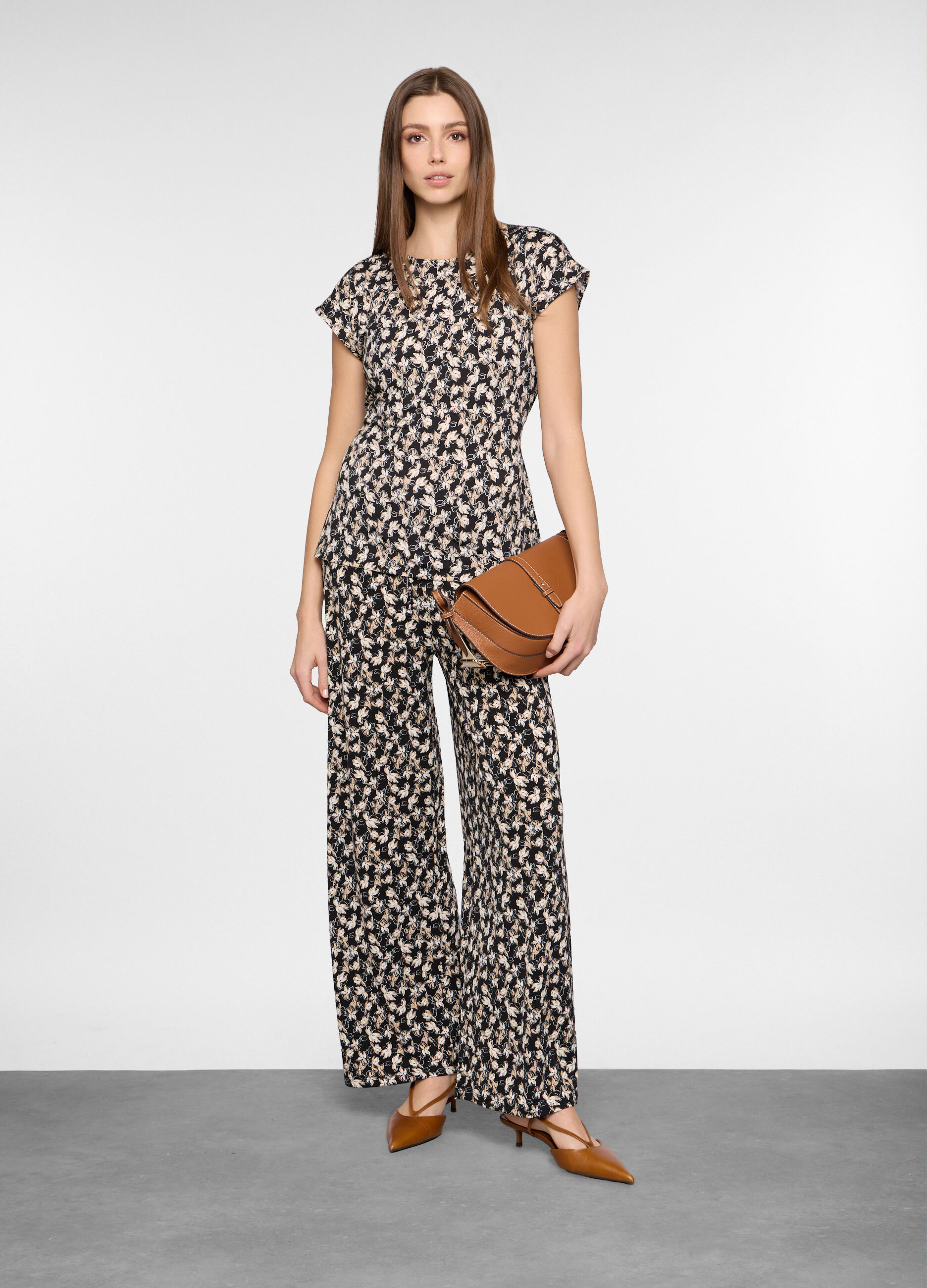 Pantaloni straight fit stretch donna_0