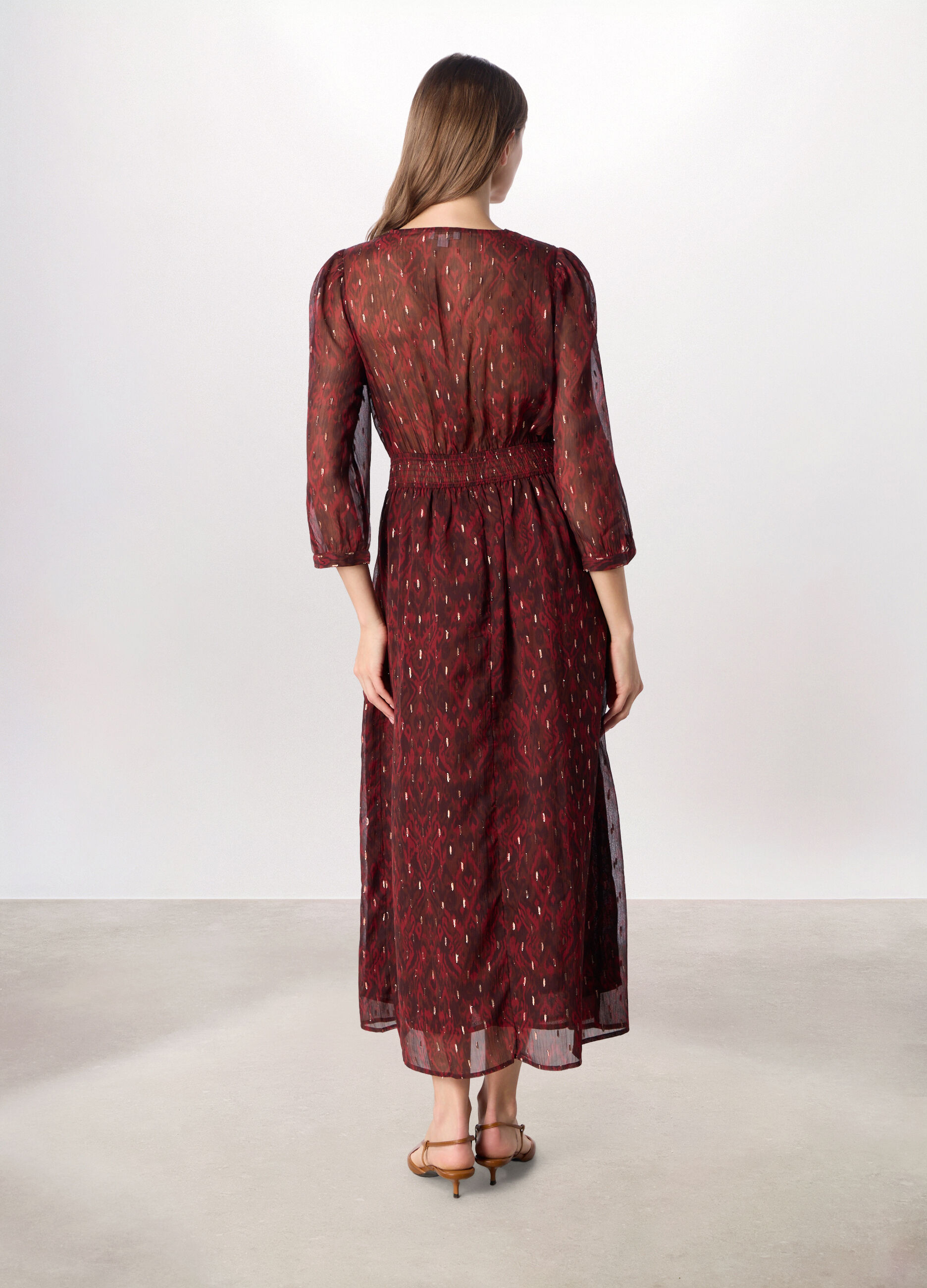 Abito lungo chiffon donna_1