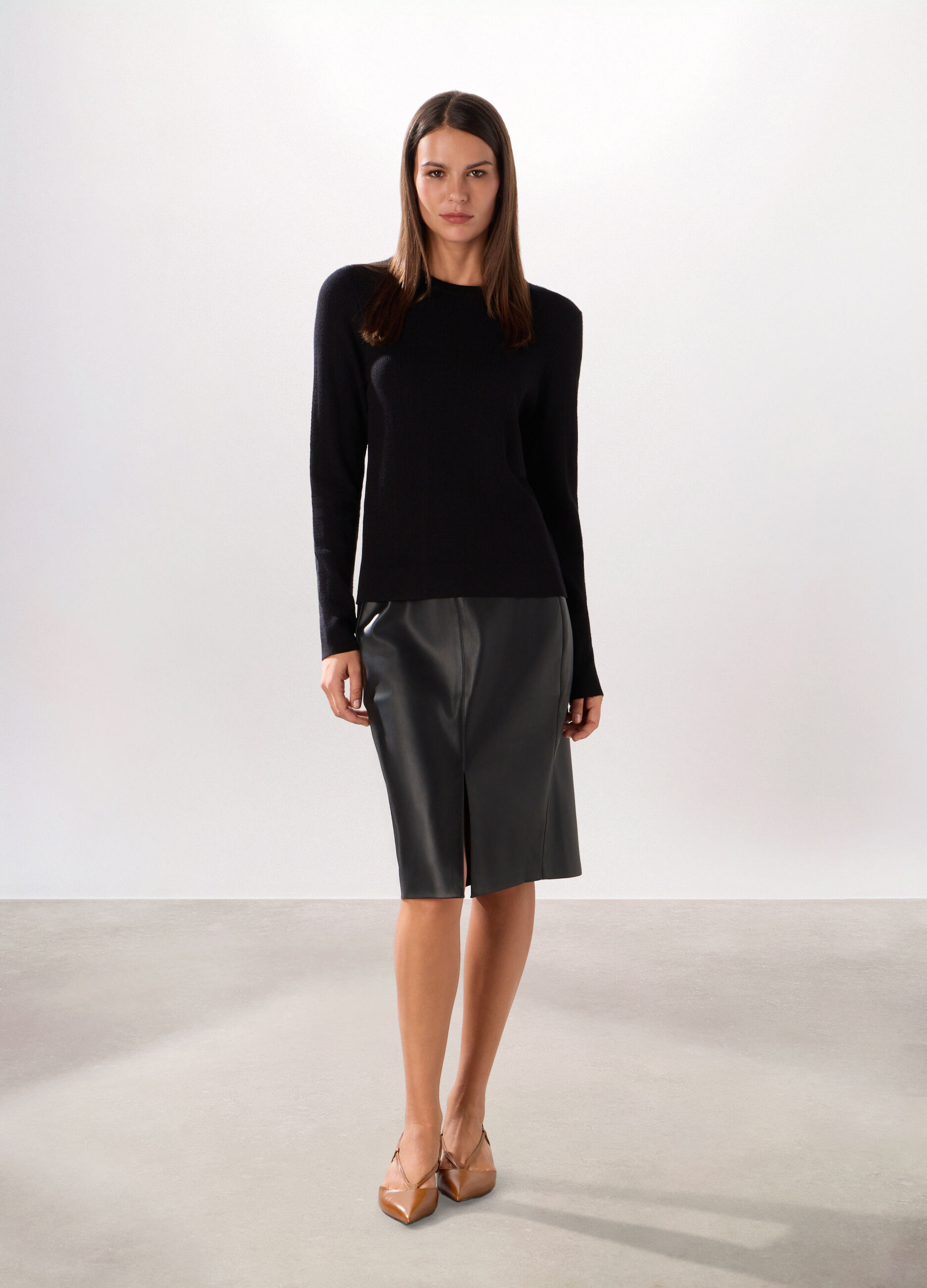 Gonna in eco pelle donna_0