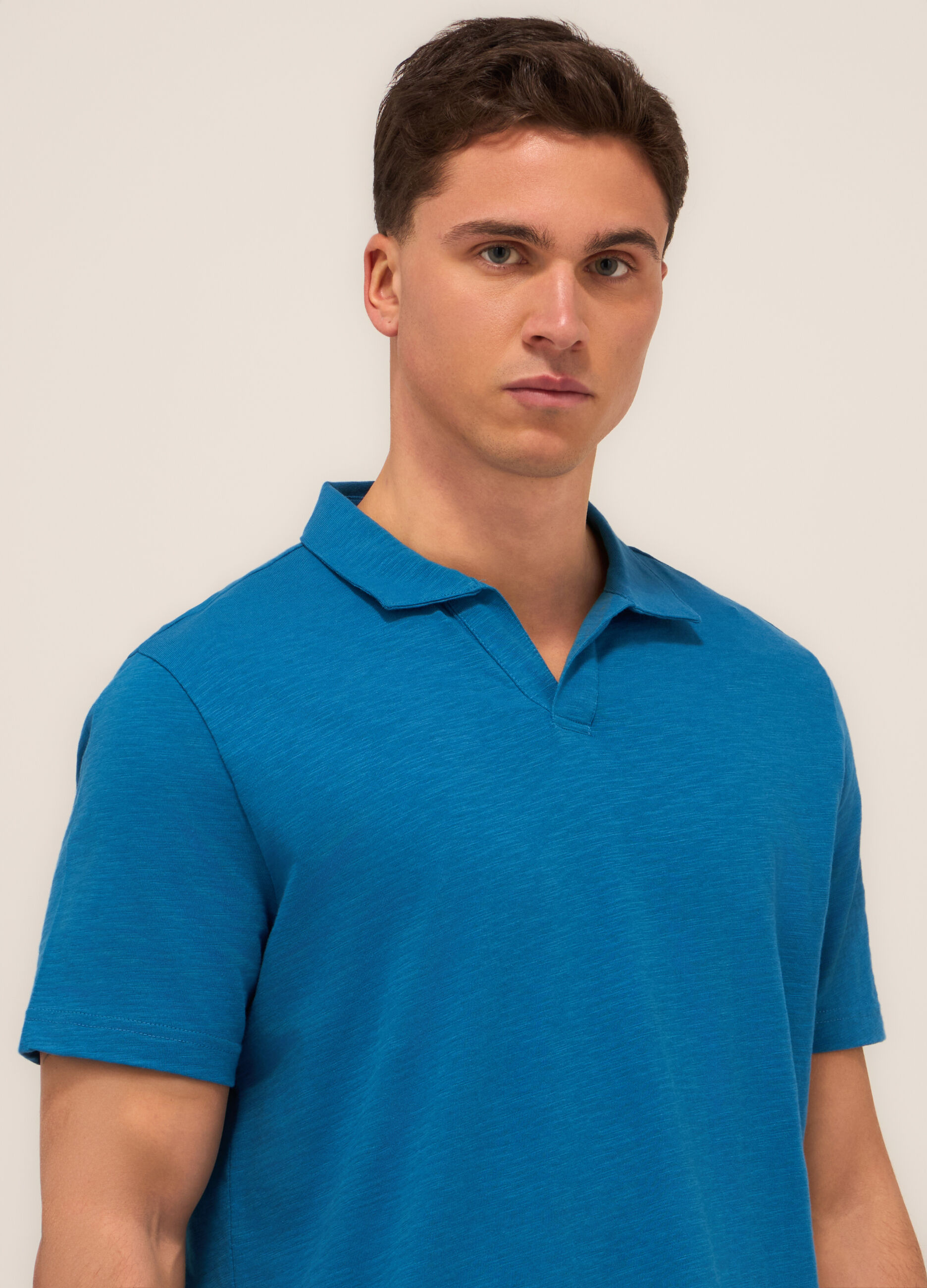 Polo in cotone mélange uomo_2