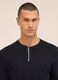 Maglia del pigiama a serafino in jersey di cotone uomo_2