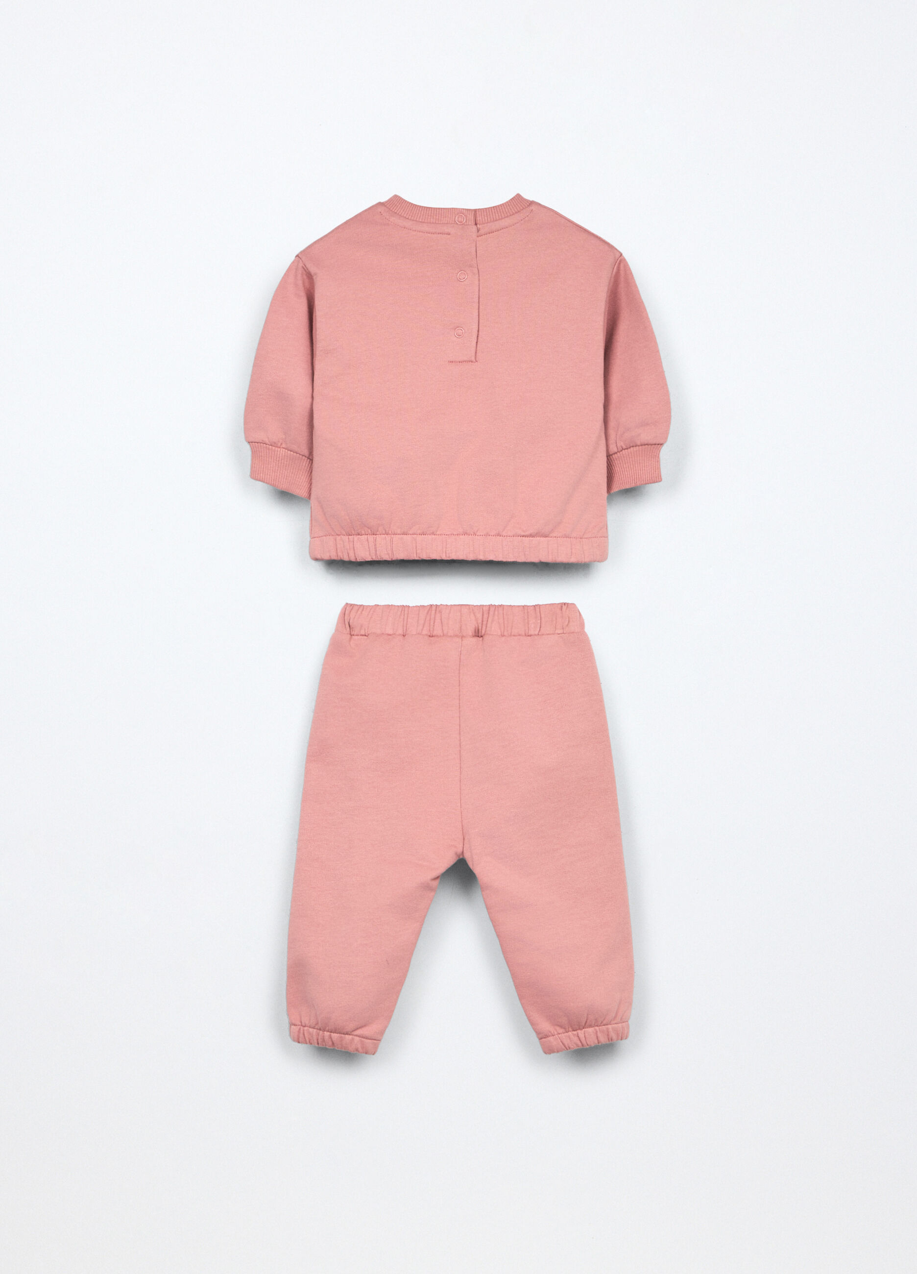 Jogging set in french terry di puro cotone neonata_1