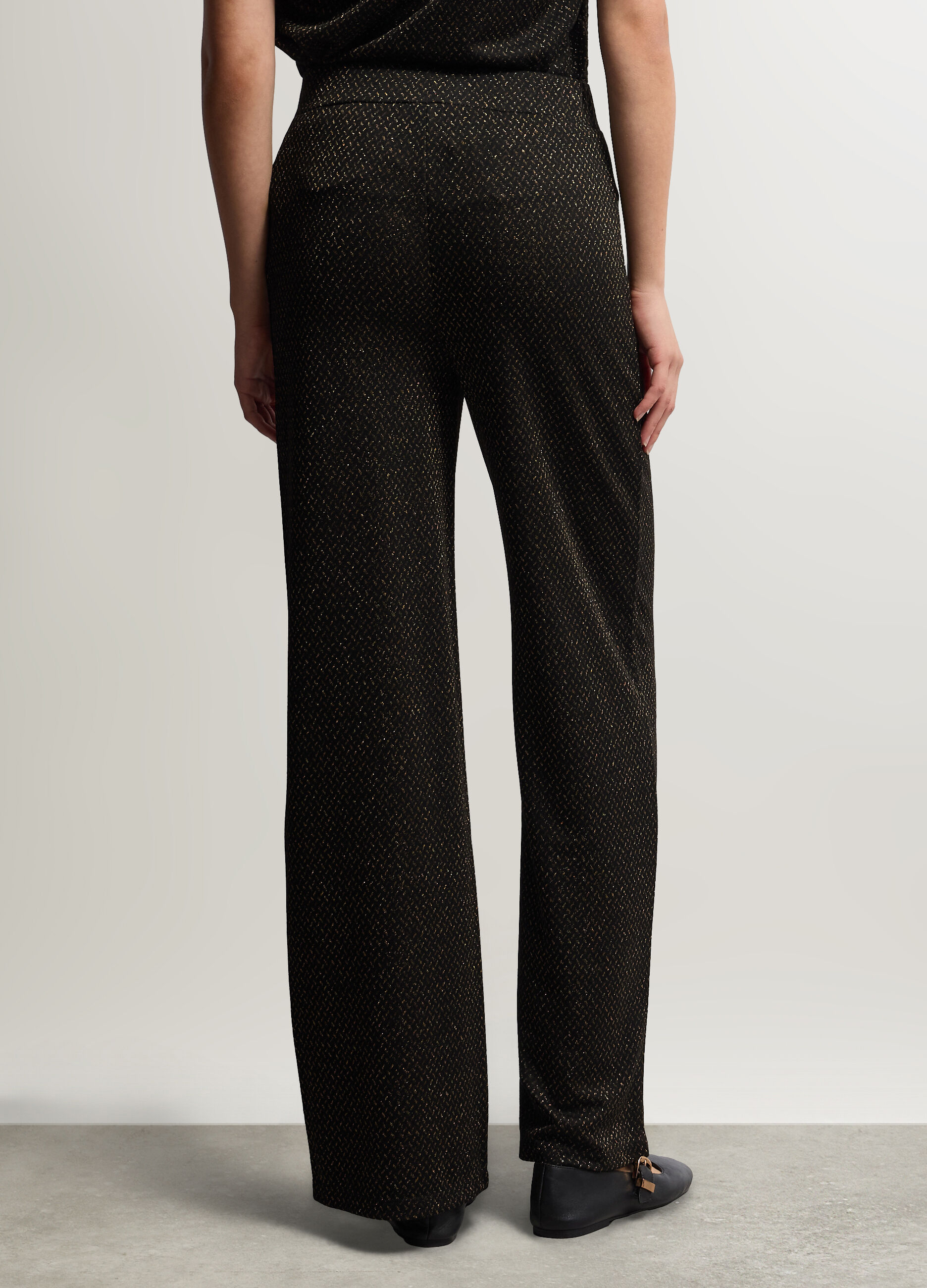 Pantaloni Wide Leg misto viscosa stretch donna_2