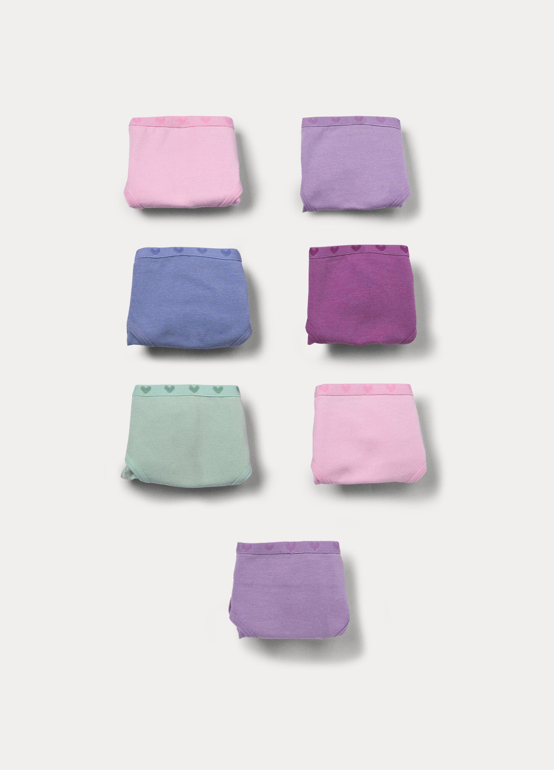 Pack 7 slip in jersey di cotone stretch bambina_0