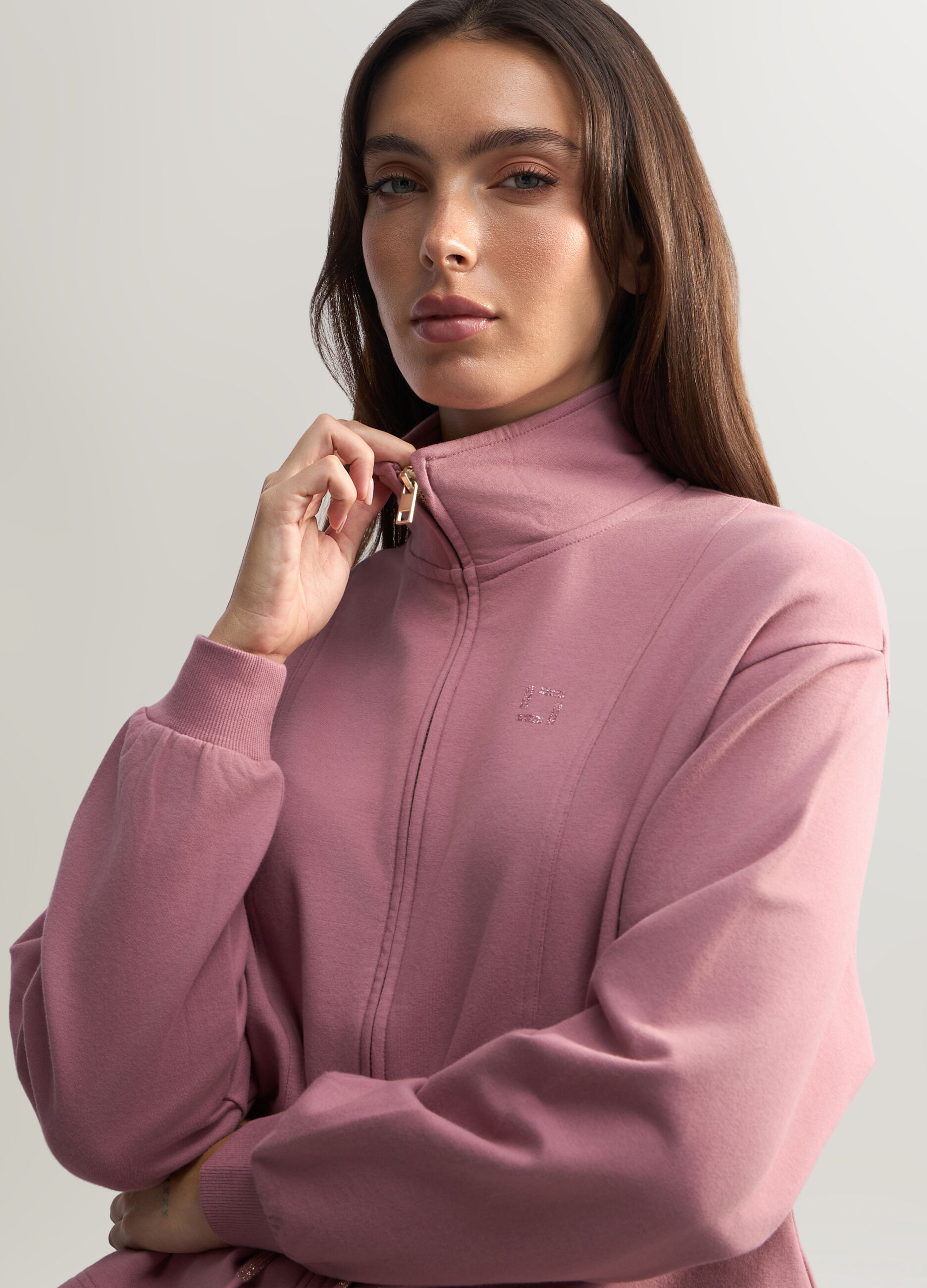 Felpa in cotone stretch donna_2