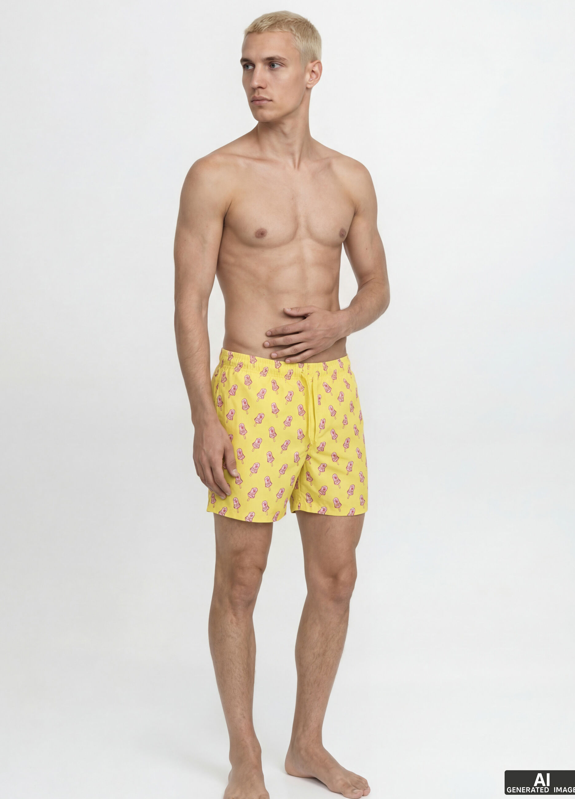 Boxer mare con stampa uomo_4