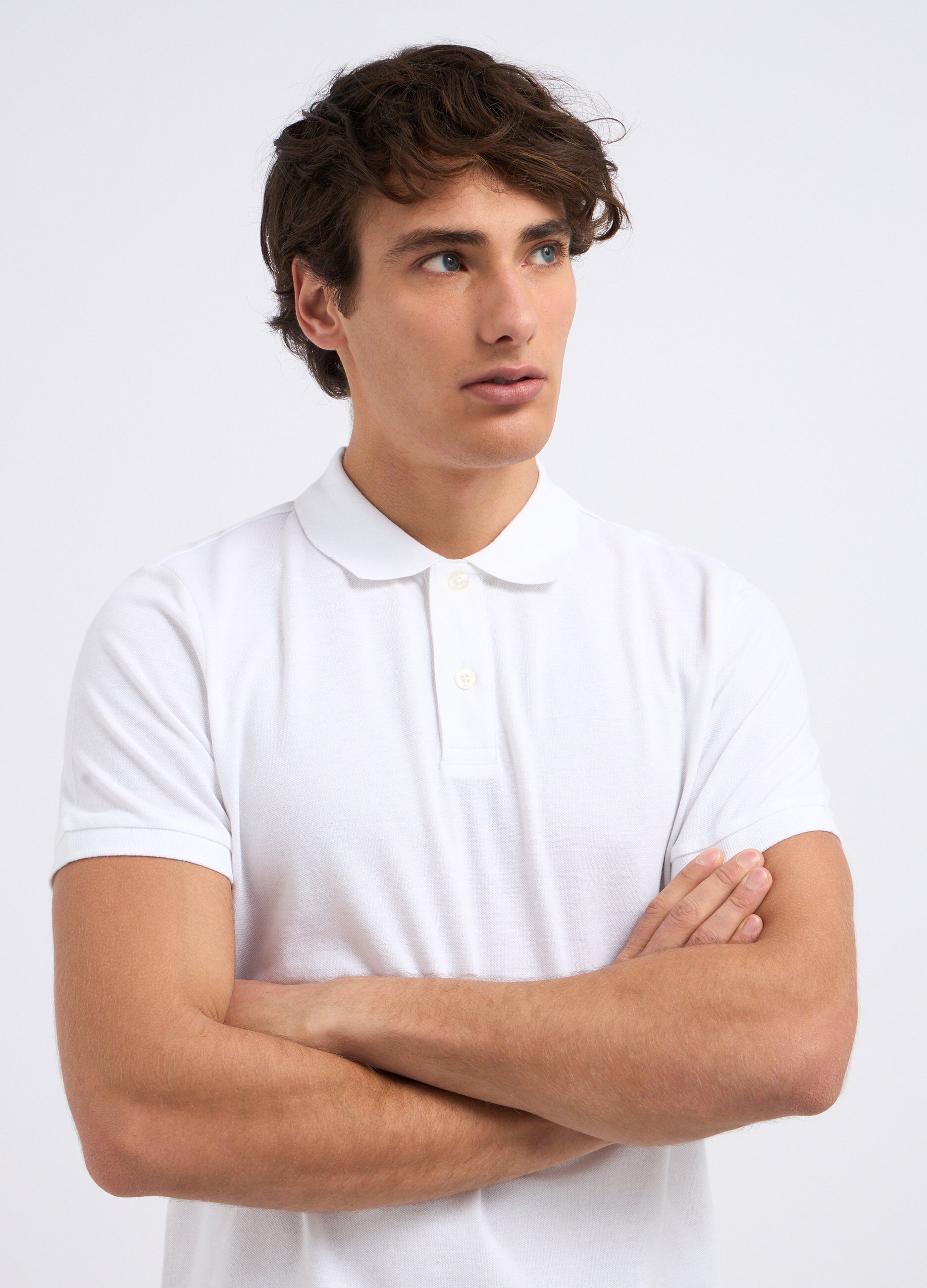 Polo in puro cotone a maniche corte uomo_2